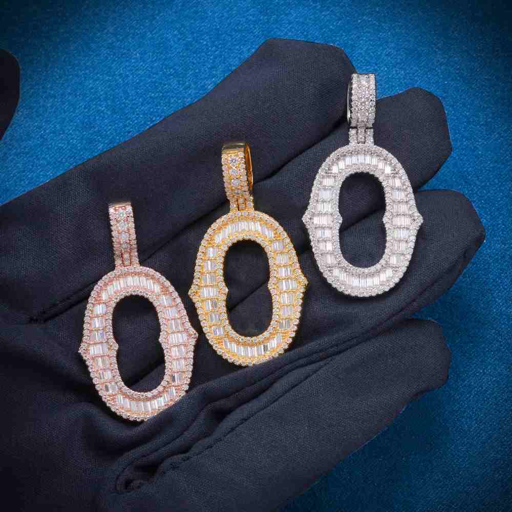 Moissanite Baguette Letter O Pendant、mySite、hinf8tx79