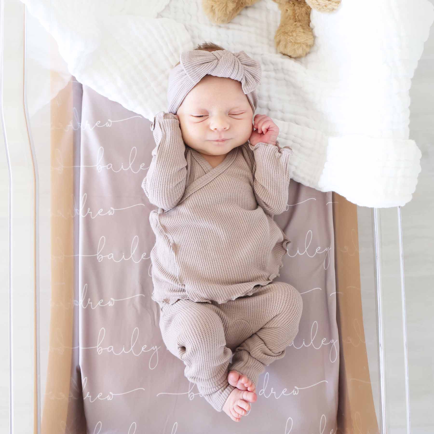  2pc Waffle Crossover Top & Bottom | Mocha、mySite、layawaytickets