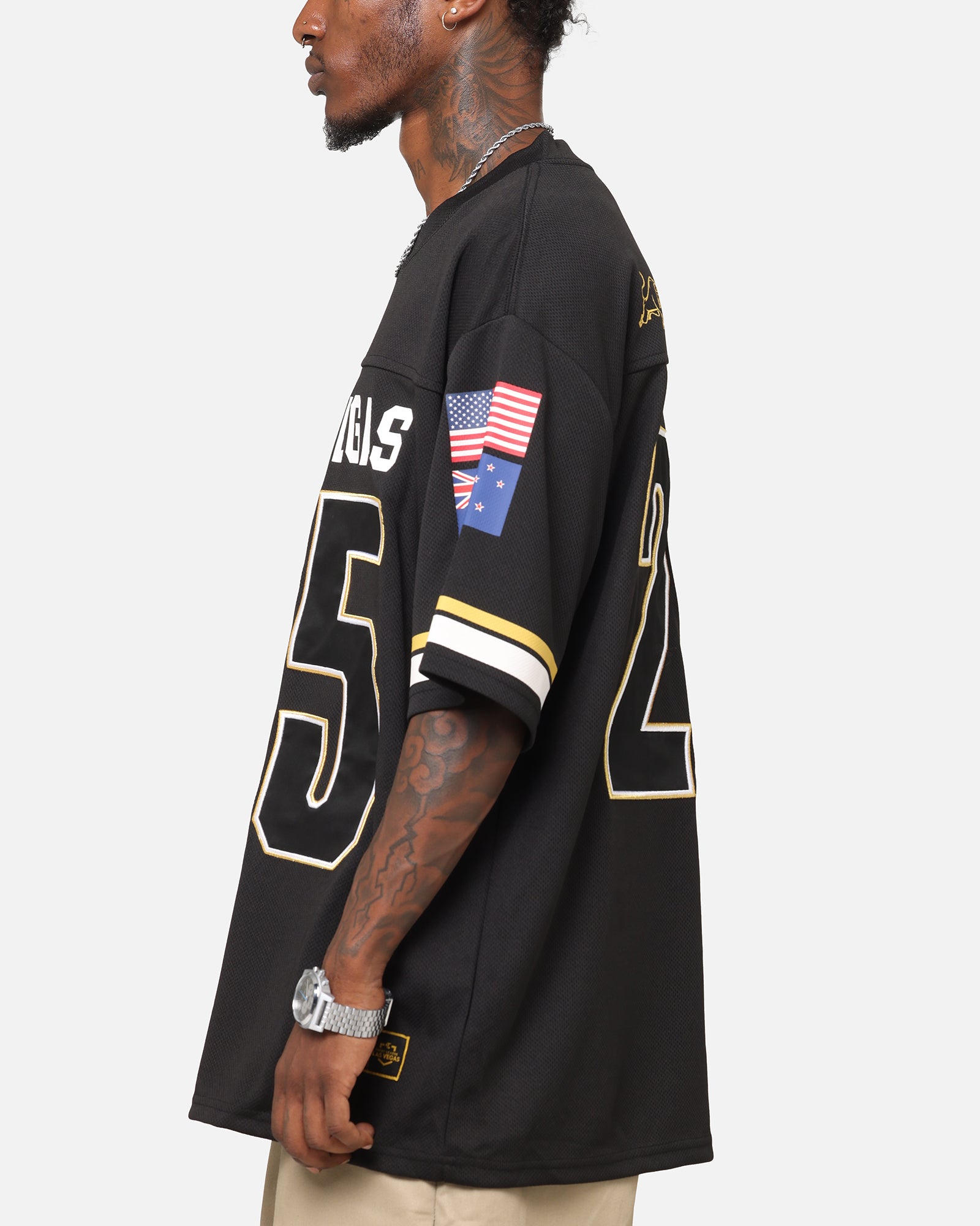 Bleacher Athletic NRL 2025 Las Vegas Round Grid Iron T-Shirt Black、mySite、zt4zffjzw