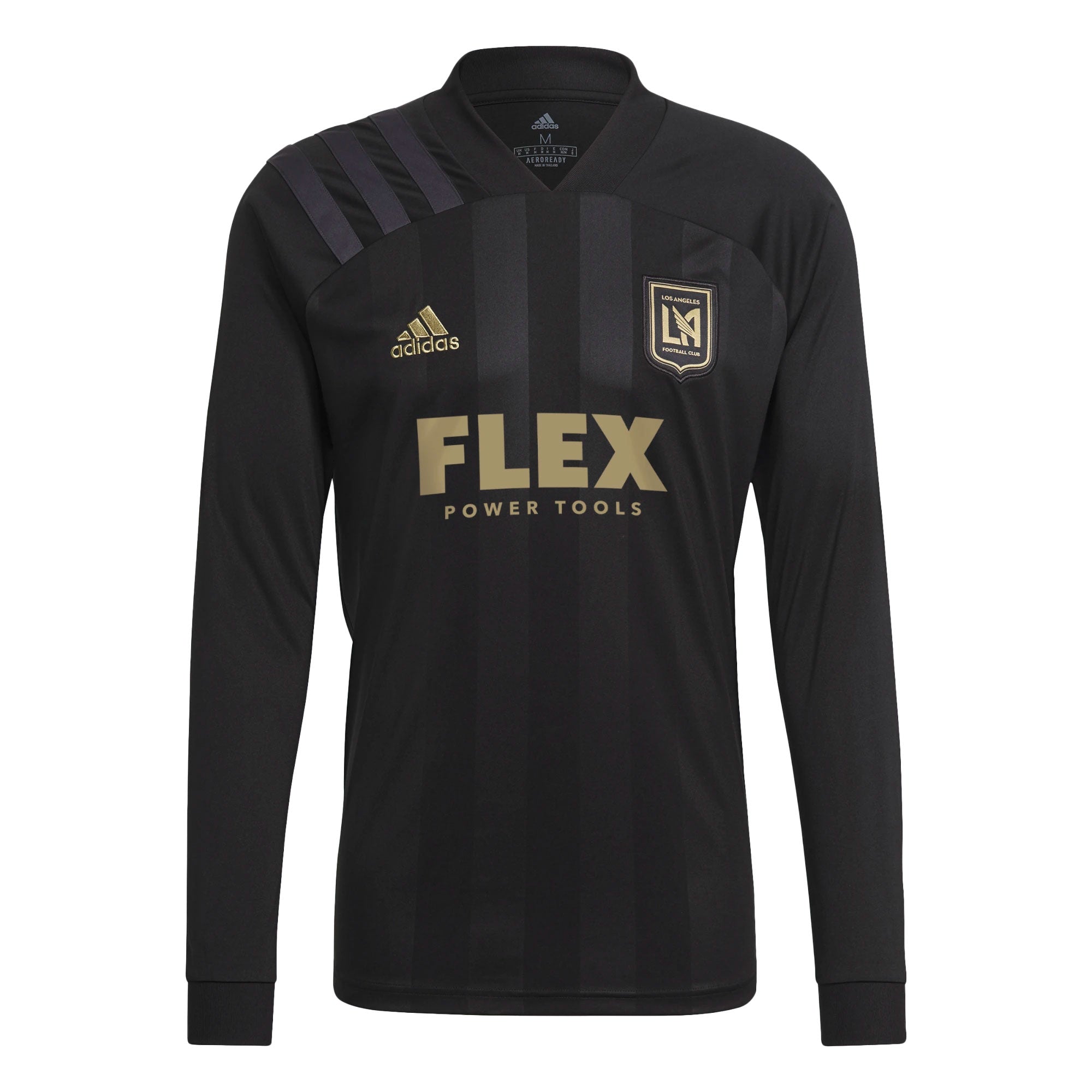 adidas Men's LAFC 2021/22 Long Sleeve Home Jersey Black/Gold、mySite、noshort