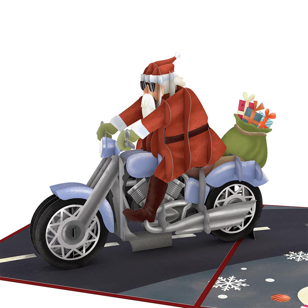 Santa Biker Pop-Up Card、mySite、solidvoid