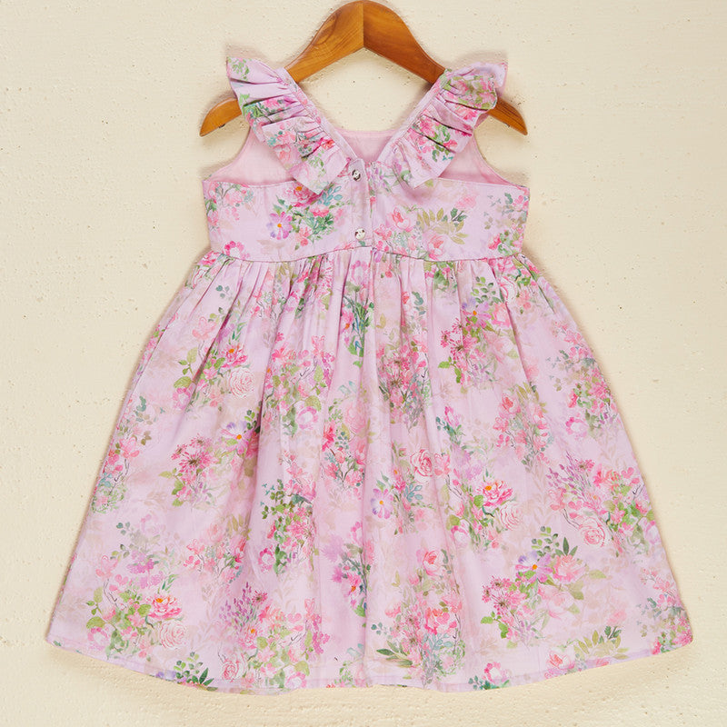 Cotton Satin Floral Dress | Purple Pink、mySite、camillekostekn