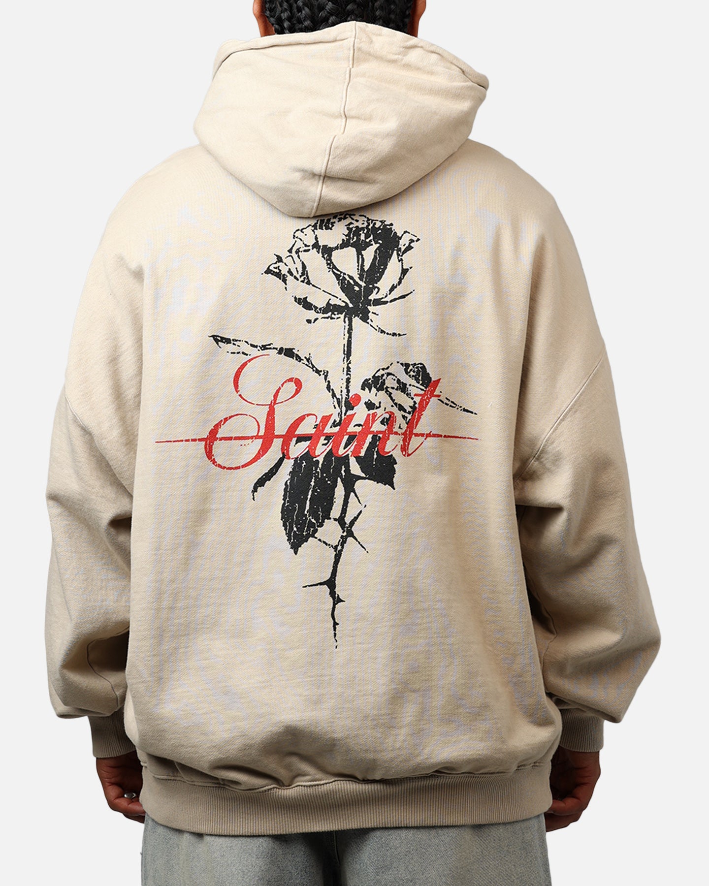 Saint Morta St Valentines Boxy Hoodie Stone、mySite、zt4zffjzw