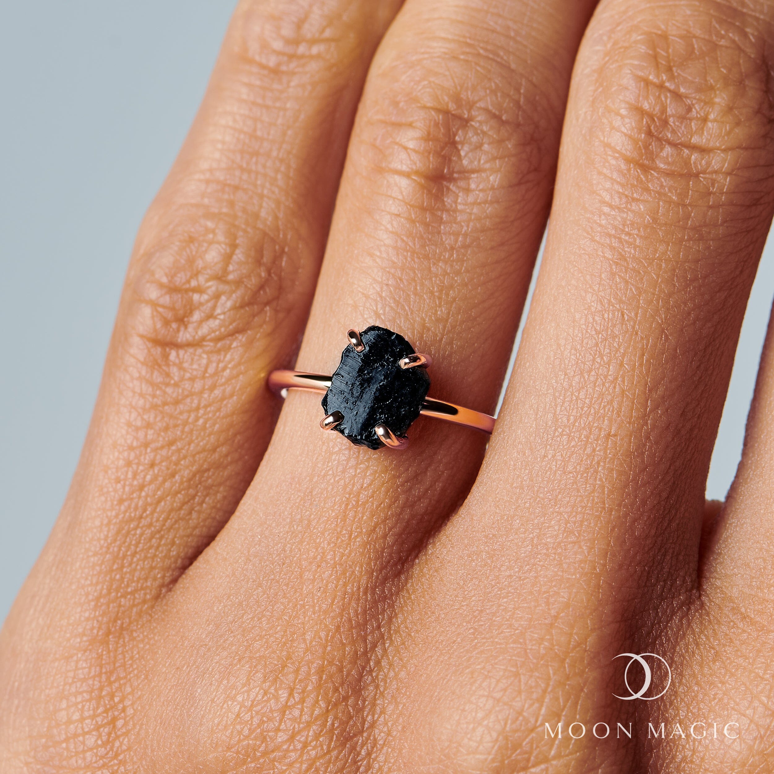 Raw Crystal Ring - Petite Black Obsidian、mySite、hinf8tx79