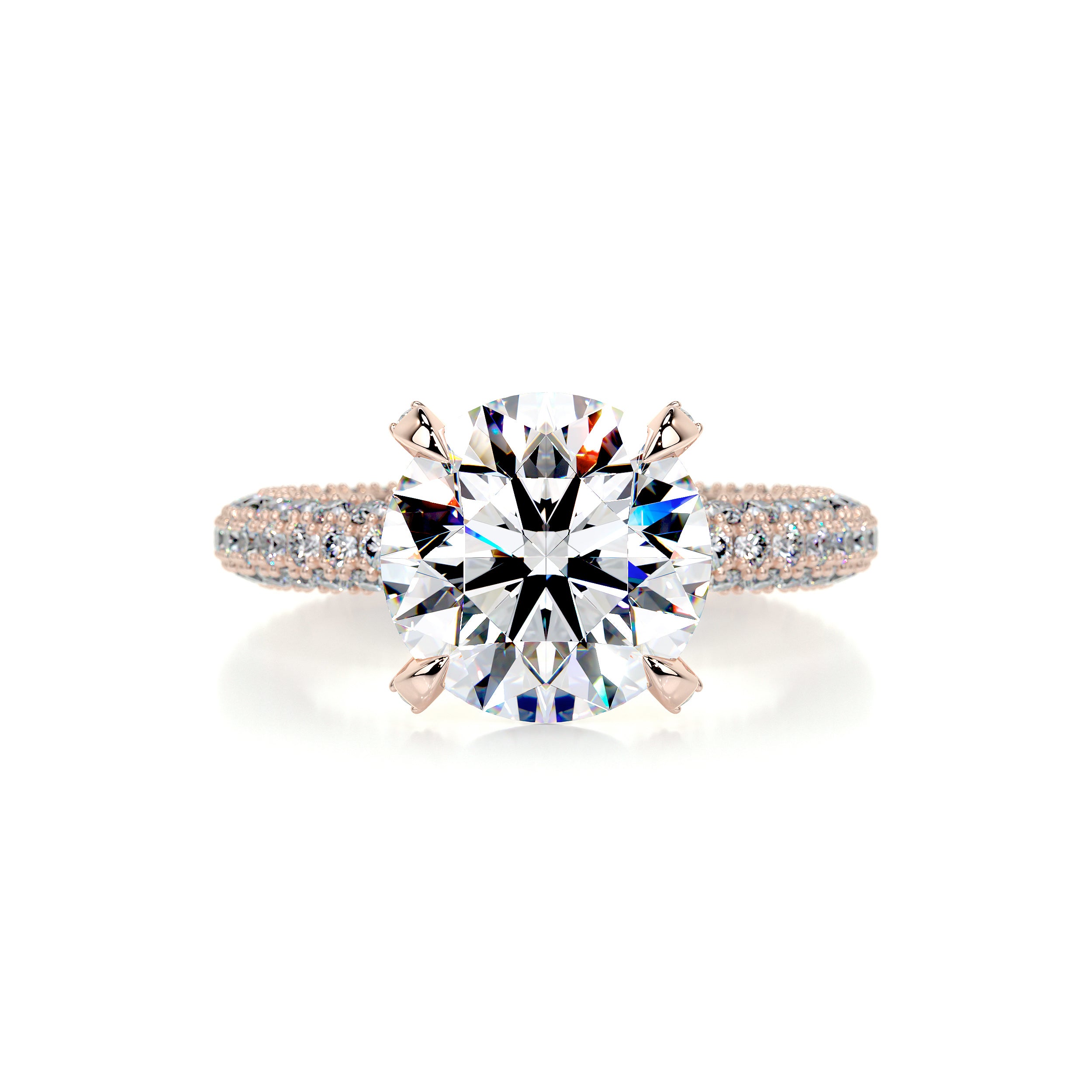 Milly Moissanite & Diamond Ring -14K Rose Gold、mySite、hinf8tx79