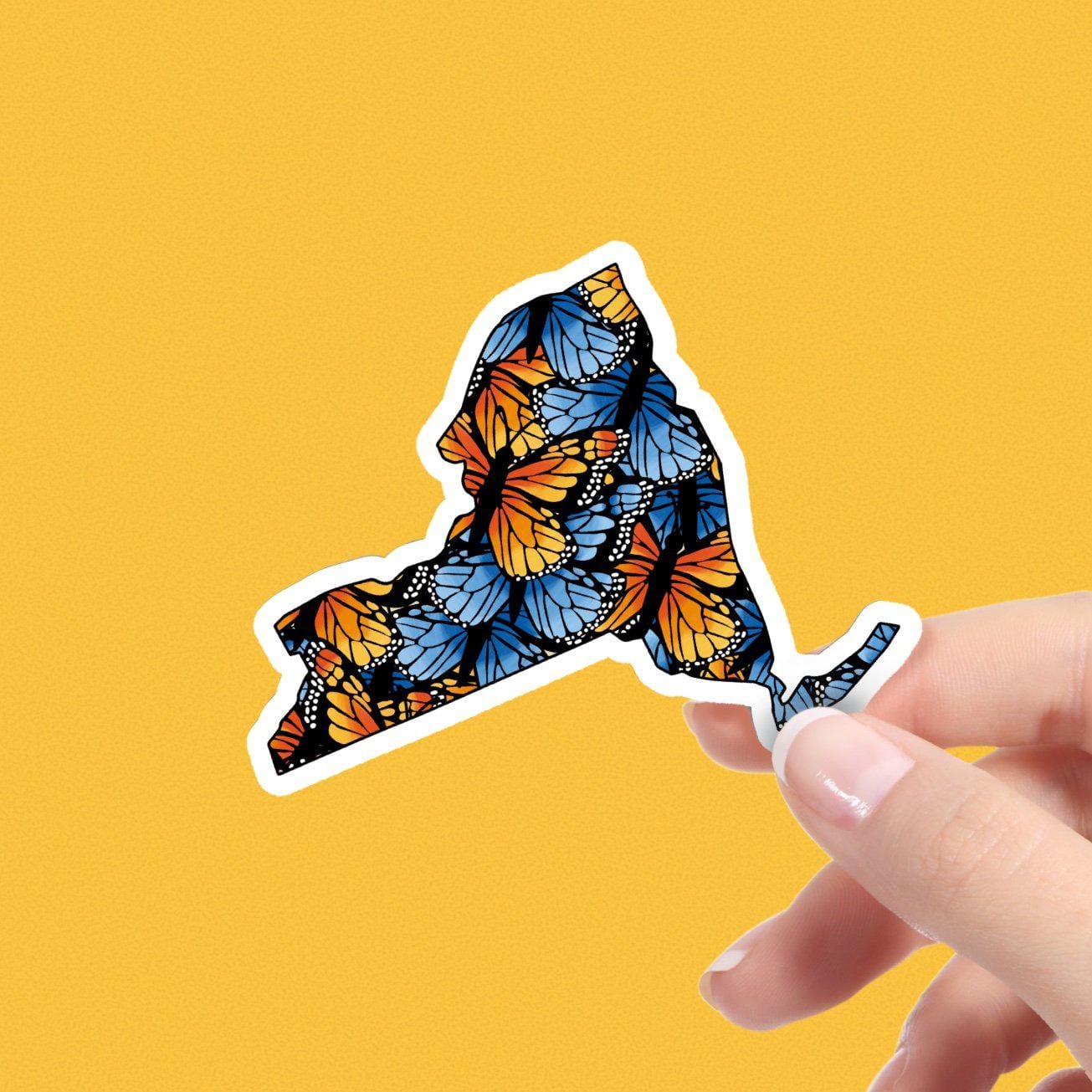  New York Butterfly Pattern Sticker、mySite、elrpsem3k