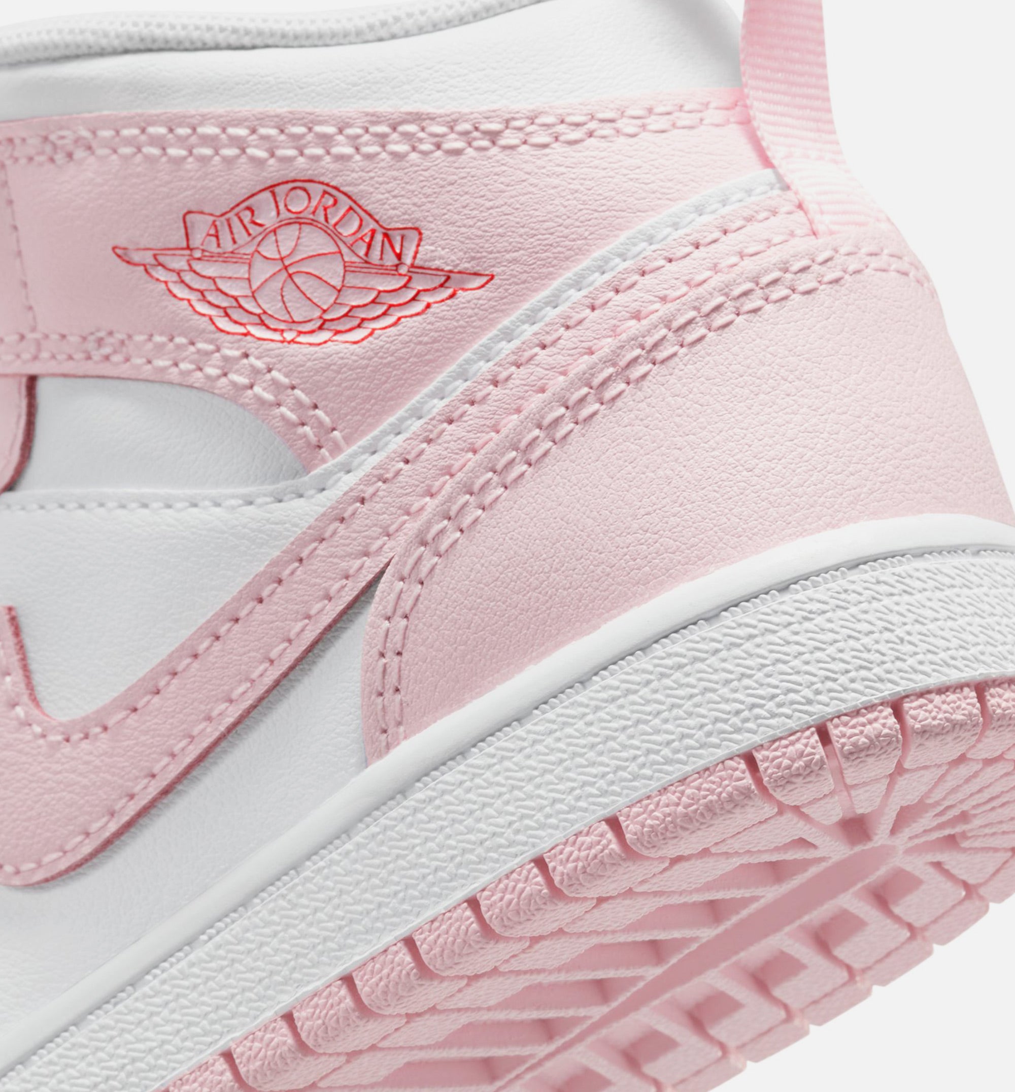 Air Jordan 1 Mid Preschool Lifestyle Shoe - Pink Foam/Fire Red/White、mySite、dreamappss