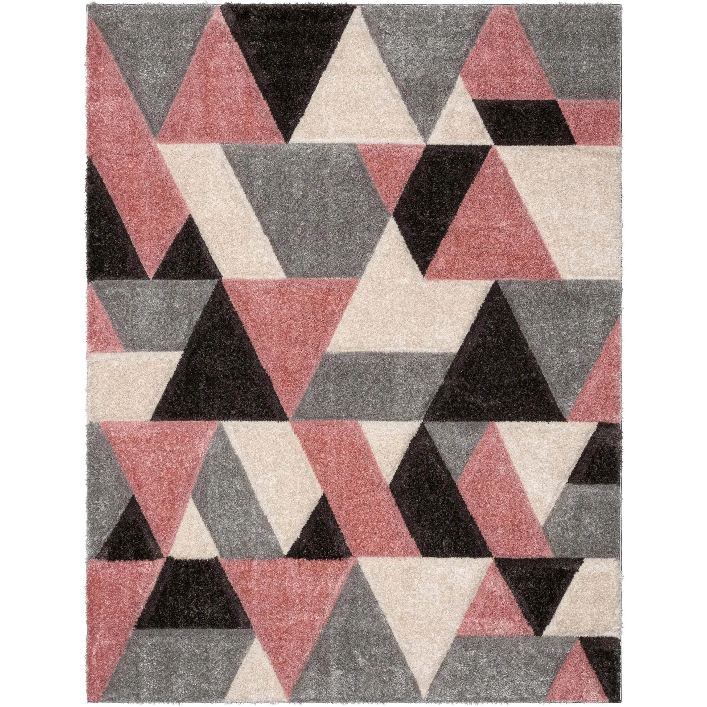Holland Modern Geometric Blush 3D Textured Thick & Soft Shag Rug、mySite、gigharbornorthrealestate