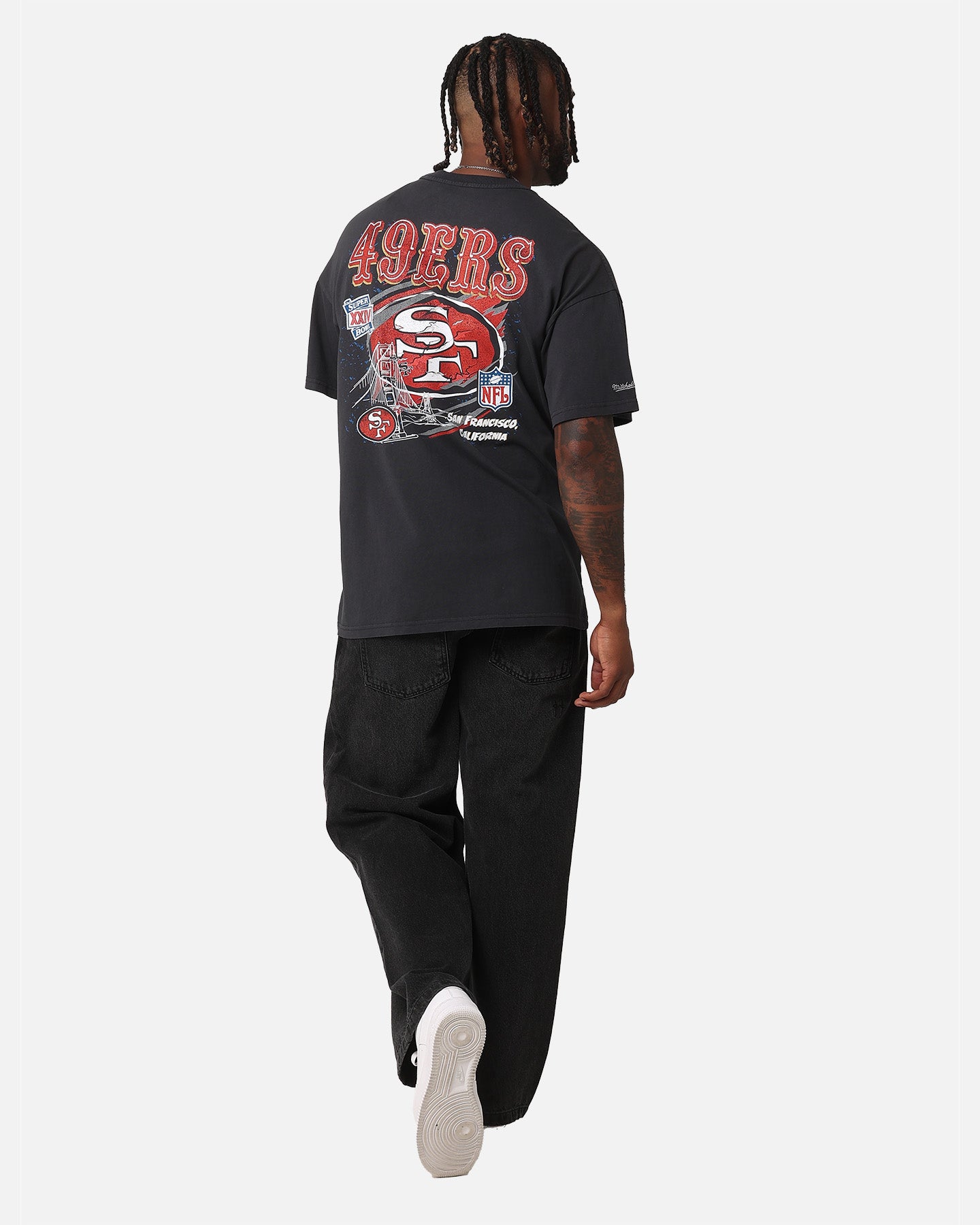 Mitchell & Ness San Francisco 49ers 'Alter Ego' Flames T-Shirt Faded Black、mySite、zt4zffjzw