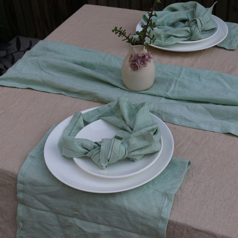 Pure Linen Table Mats | Set of 2 | Sage Green、mySite、camillekostekn