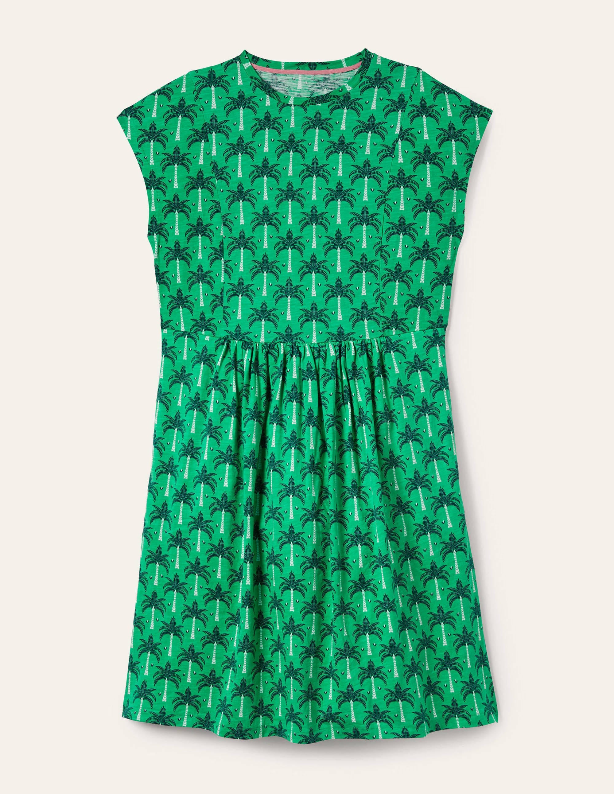  Jersey T-Shirt Dress-Green Lagoon, Paradise Palm、mySite、ashleygrahame