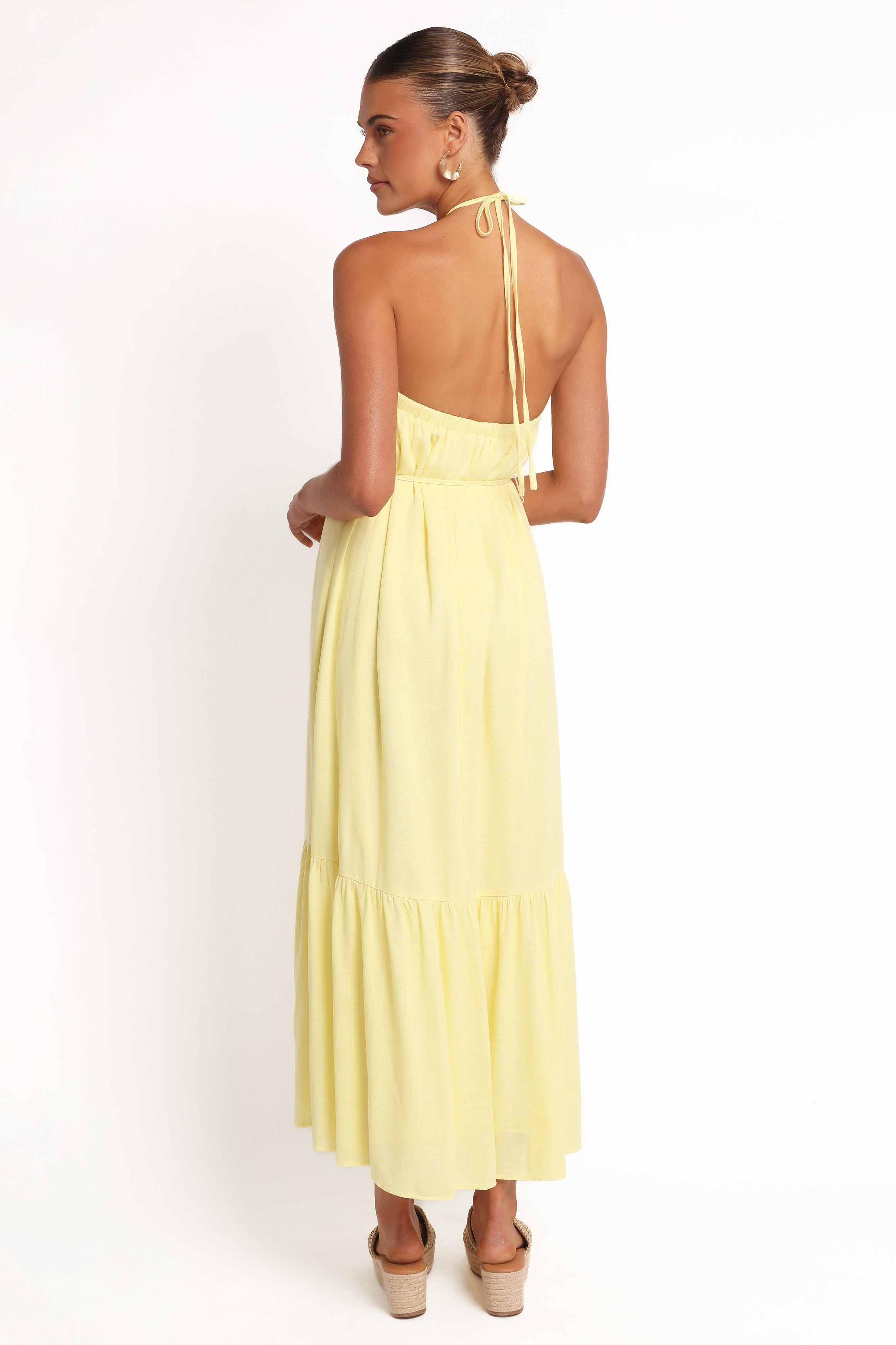  View Halterneck Maxi Dress - Lemon、mySite、sugarbowlscore