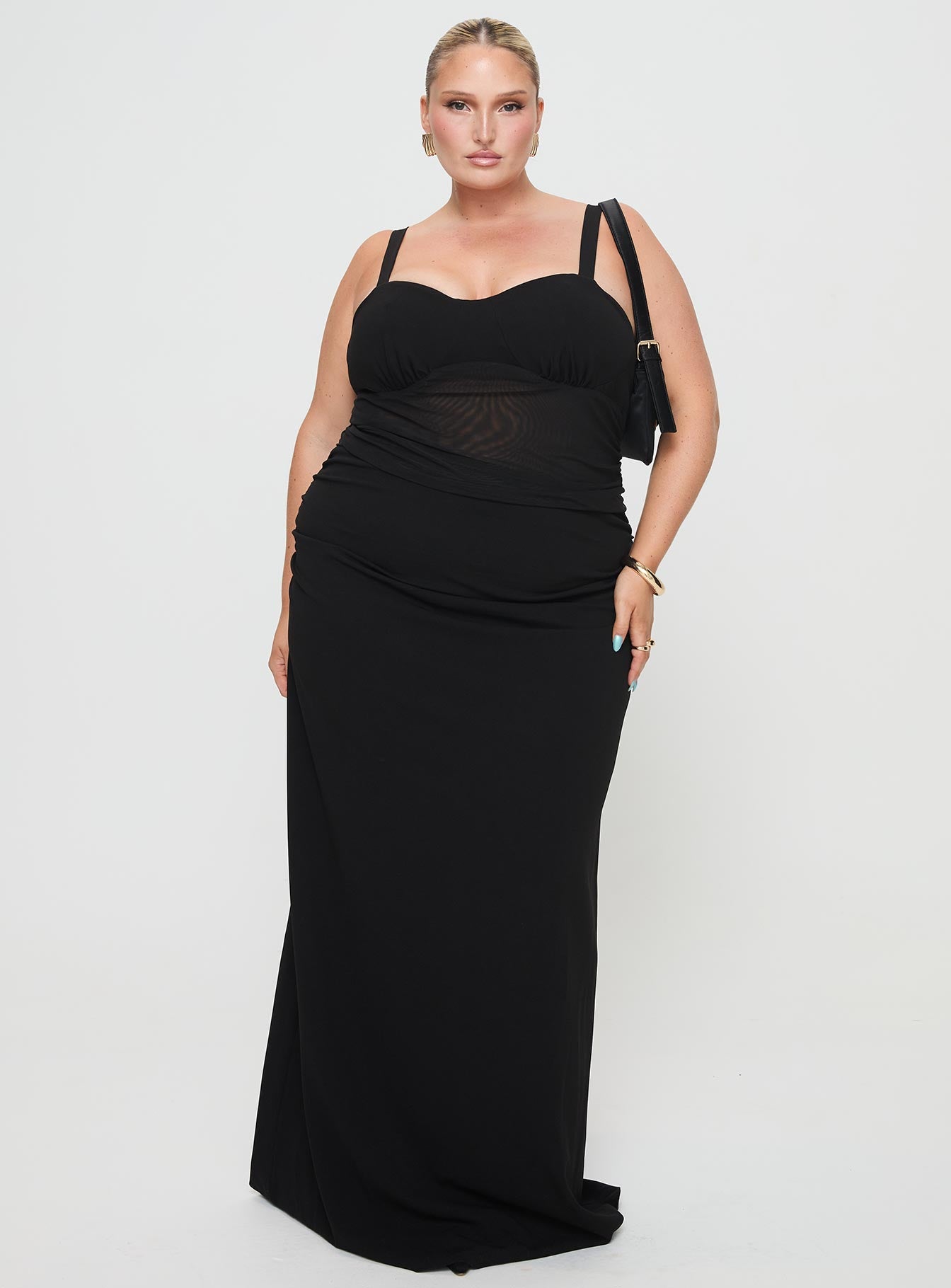 Mazzola Maxi Dress Black Curve、mySite、solidvoid