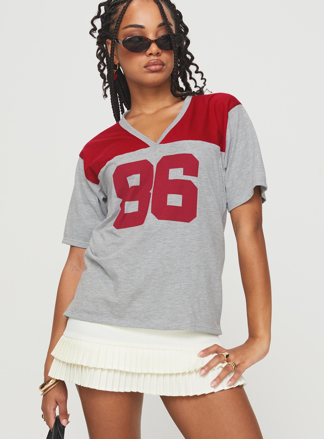 Balap Top Grey Marle / Red、mySite、solidvoid