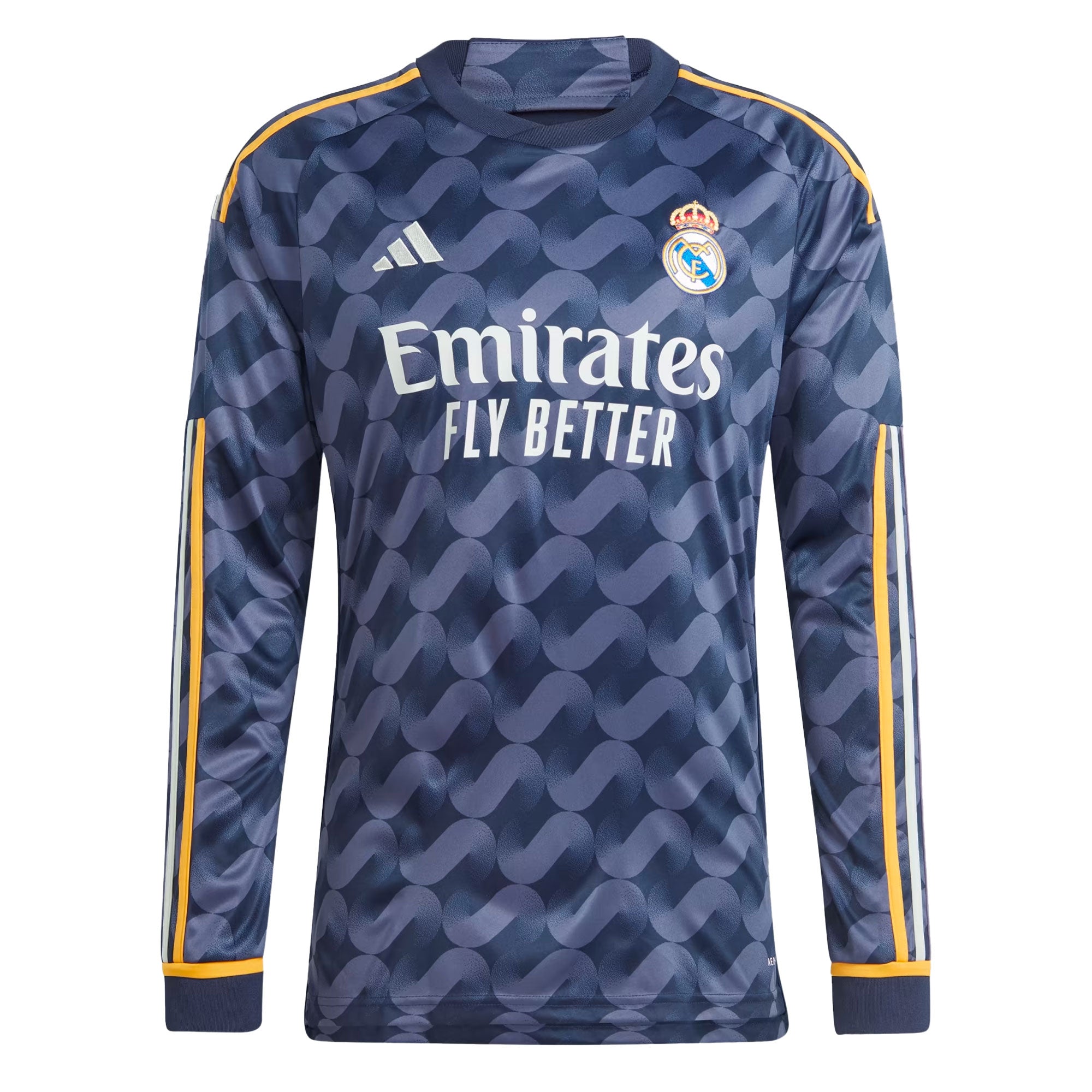 adidas Men's Real Madrid 2023/24 Away Long Sleeve Jersey Legend Ink、mySite、bottomscart