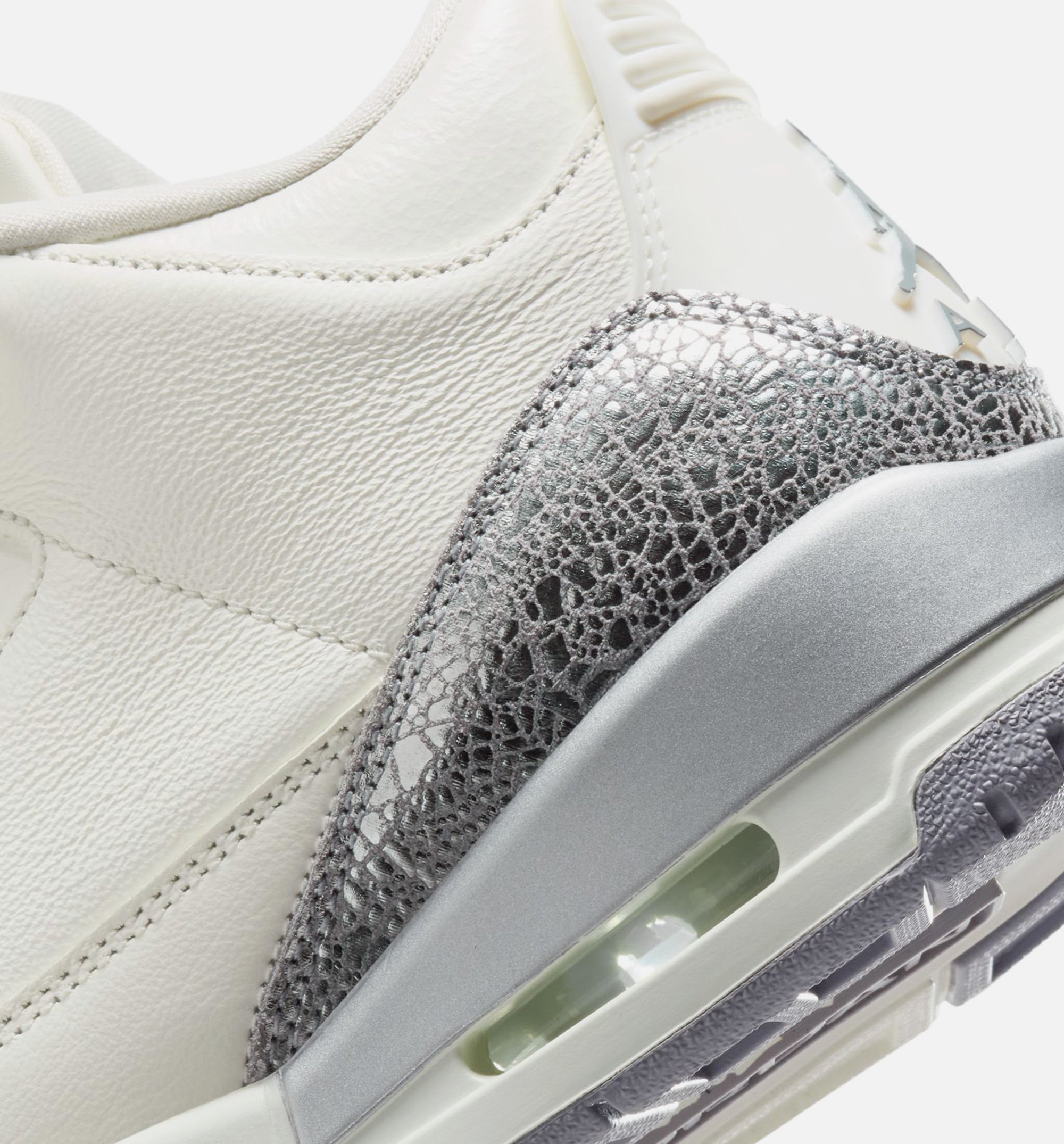 Air Jordan 3 Sail Cement Womens Lifestyle Shoe - Sail/Cement Grey/Metallic Silver Free Shipping、mySite、dreamappss