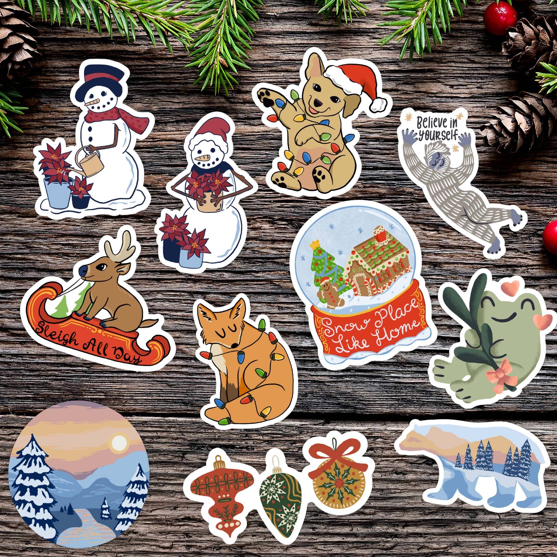  Winter Fun Stickers 11 Pack、mySite、ghnorth