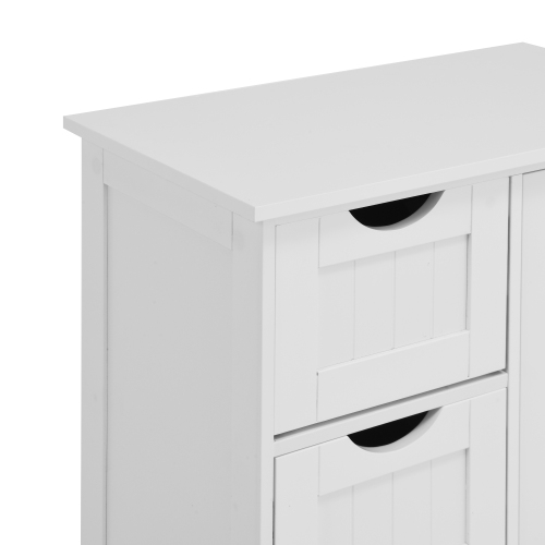 White Lift Top Entryway Storage Cabinet with 2 Safety Hinge, Wooden Toy Box、、casual