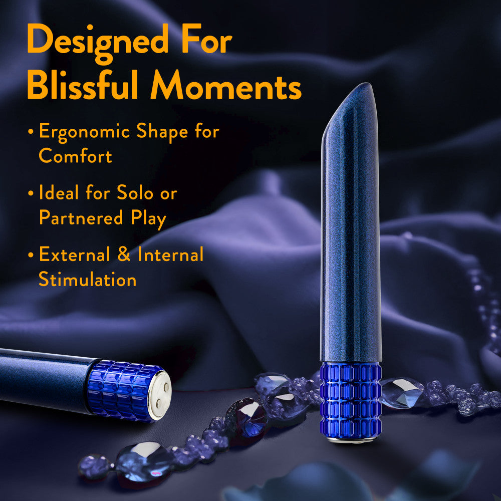 Oh My Gem | Mystery 5 Inch Pocket-Sized Power Vibrator With Tapered Tip & Sapphire Gem Base – In Blue、mySite、bottomscart