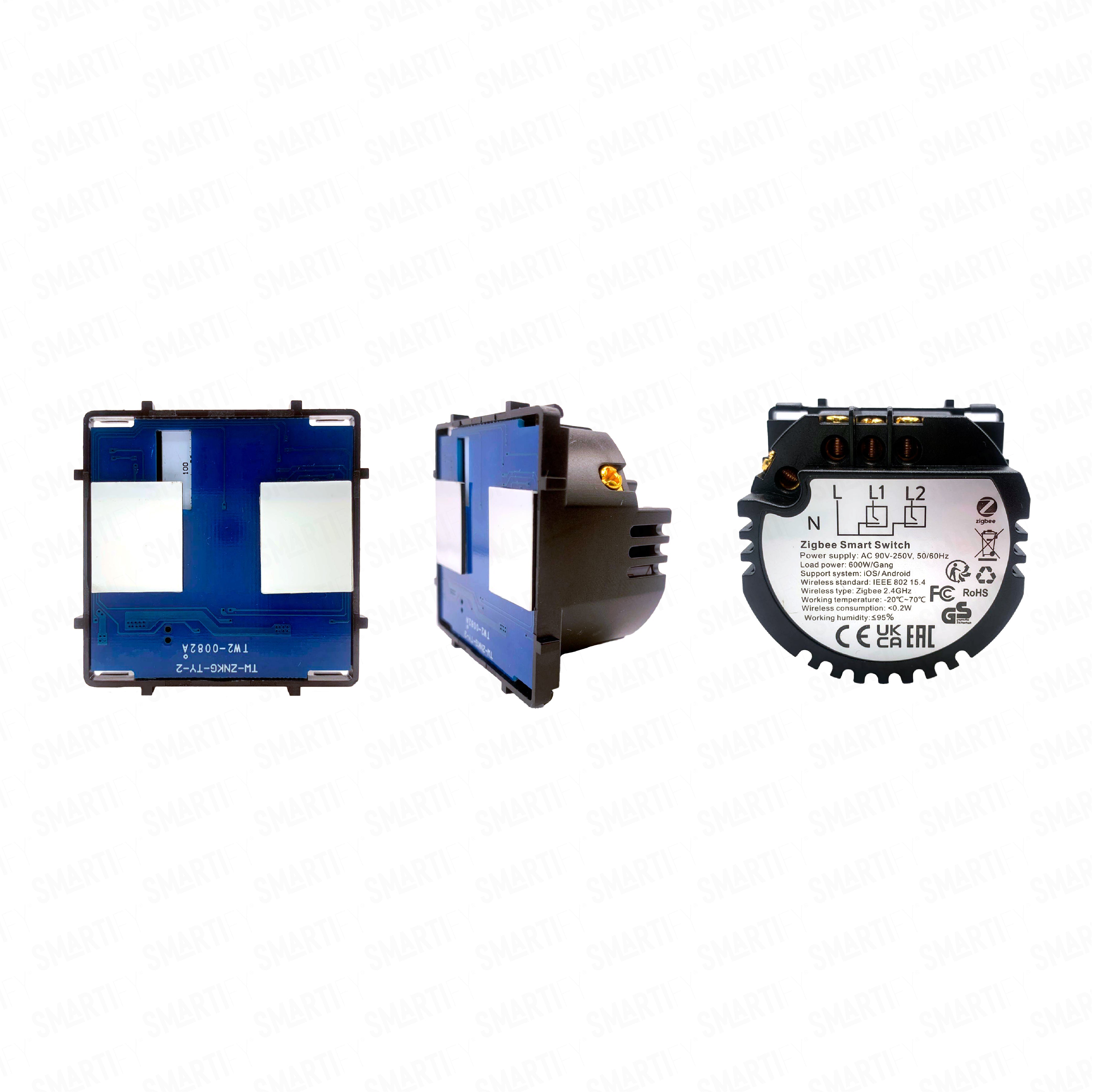 Smartify vPRO Módulo de 2 Canais Inteligente Zigbee (com neutro) - SYPM02ZBN、mySite、fannypackpong