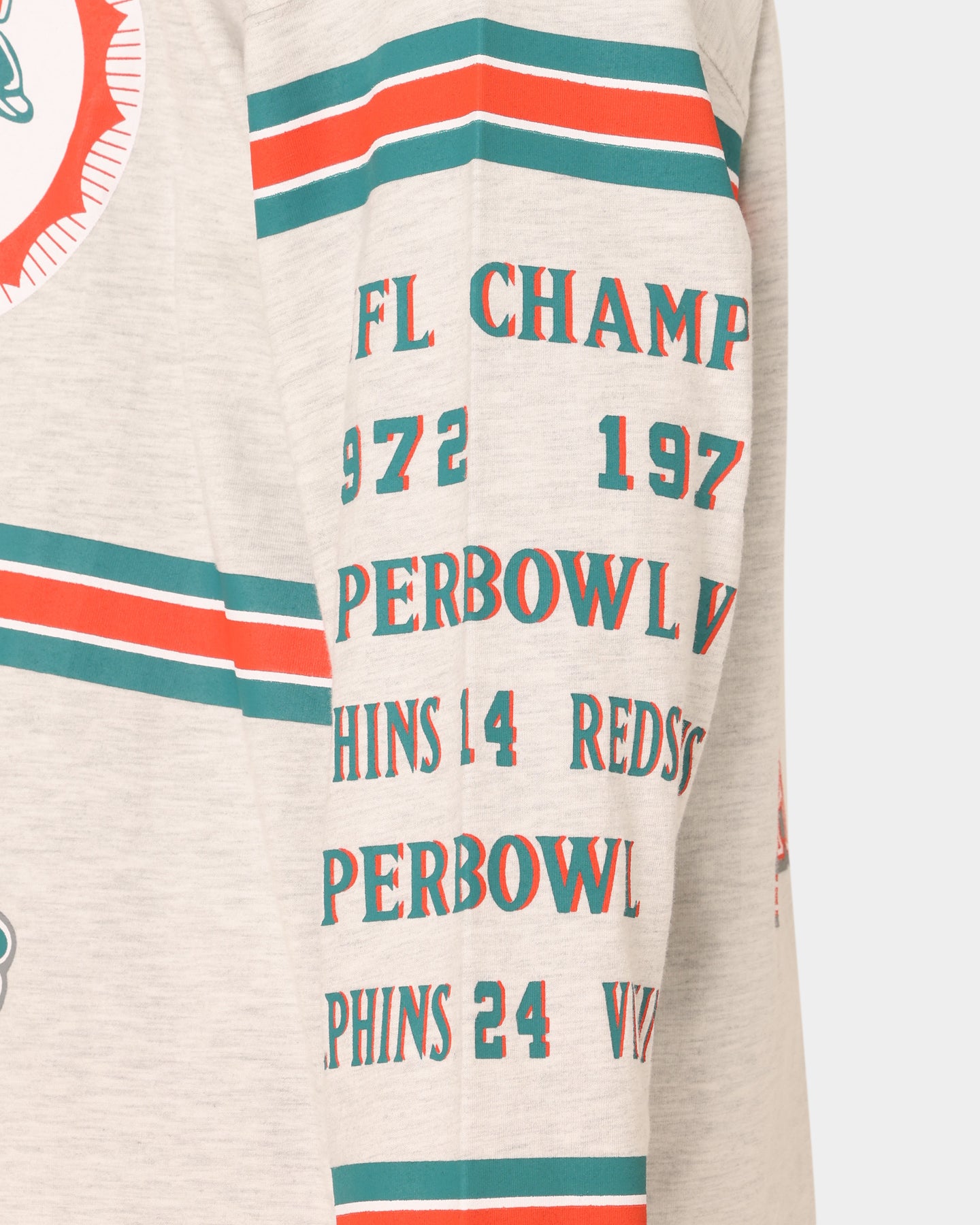 Mitchell & Ness Miami Dolphins 17-0 Long Sleeve T-Shirt White Marle、mySite、zt4zffjzw