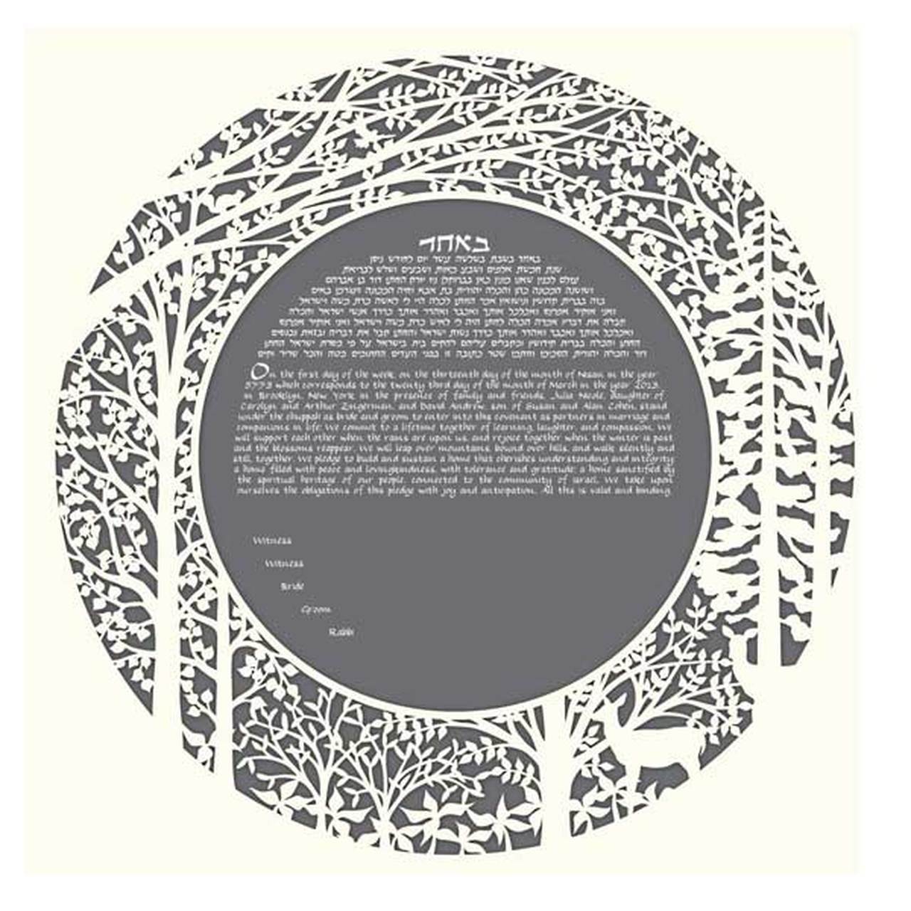Forest Ketubah by Melanie Dankowicz - (Choice of Colors)、mySite、topwebapps