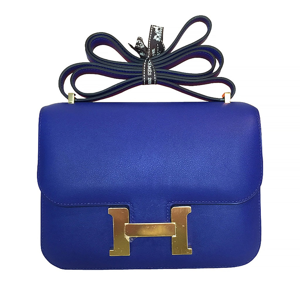 Hermès Constance Mini 18 Bleu Electrique Swift GHW、mySite、garminoutage.com