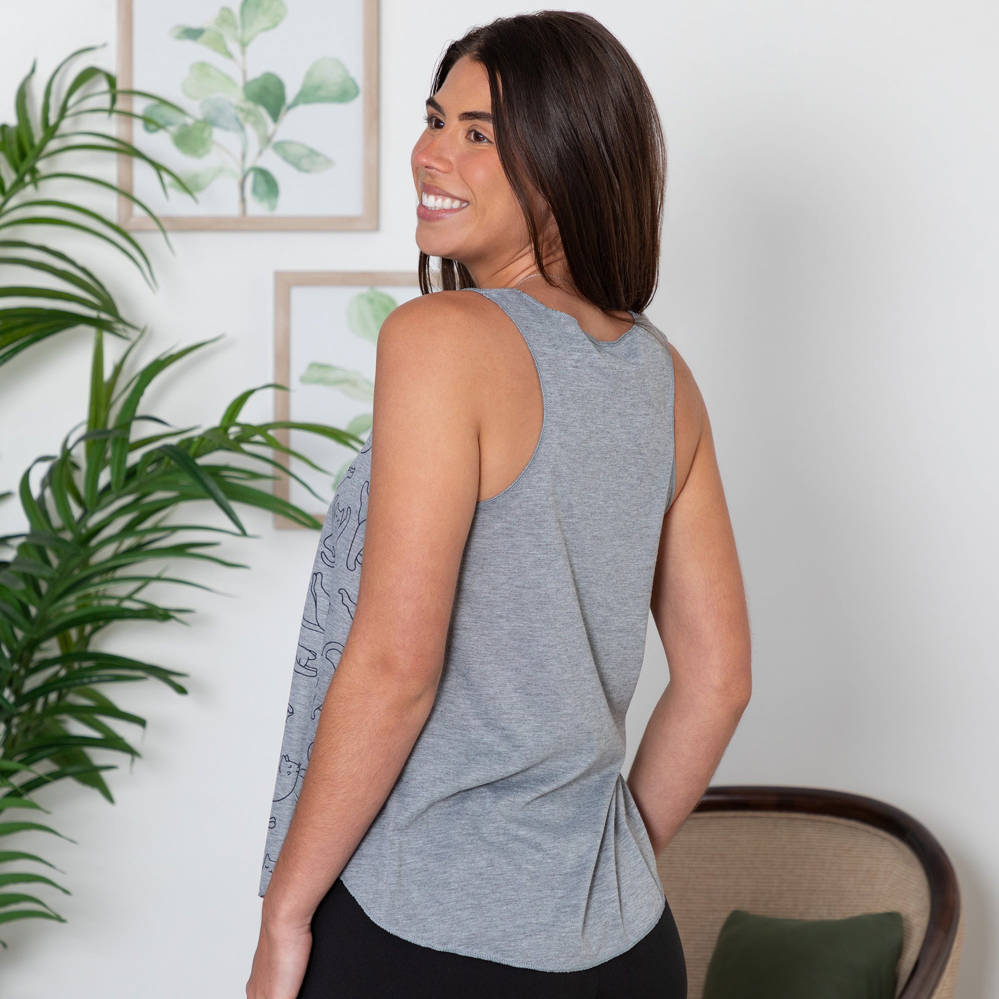 All Over Cat Yoga Tank Top、mySite、camillekostekn