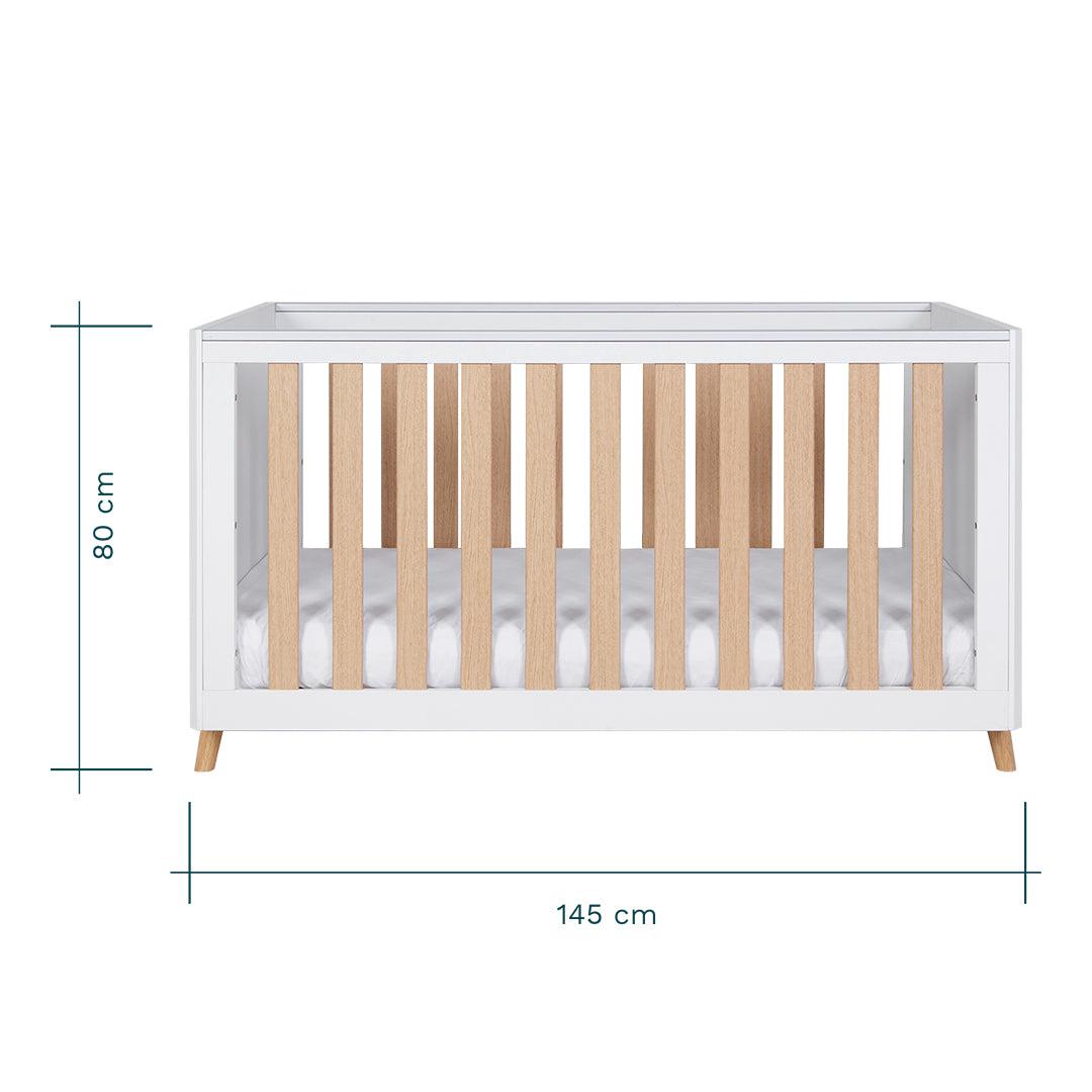  Tutti Bambini Fika Cot Bed - White/Light Oak、mySite、merchandisen