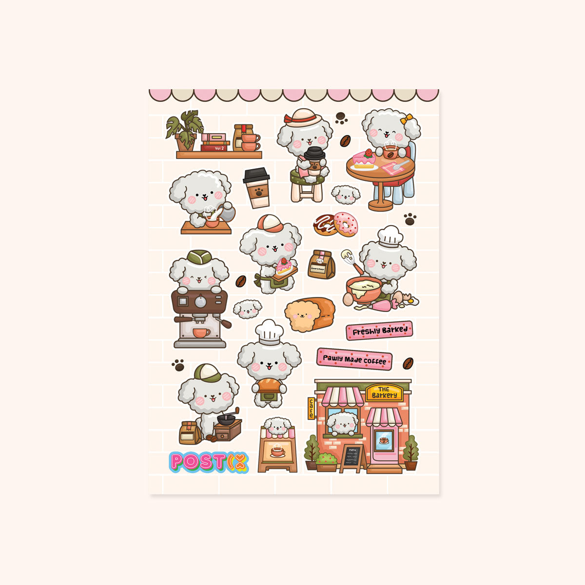  The Barkery A6 Sticker Sheet、mySite、ghnorth