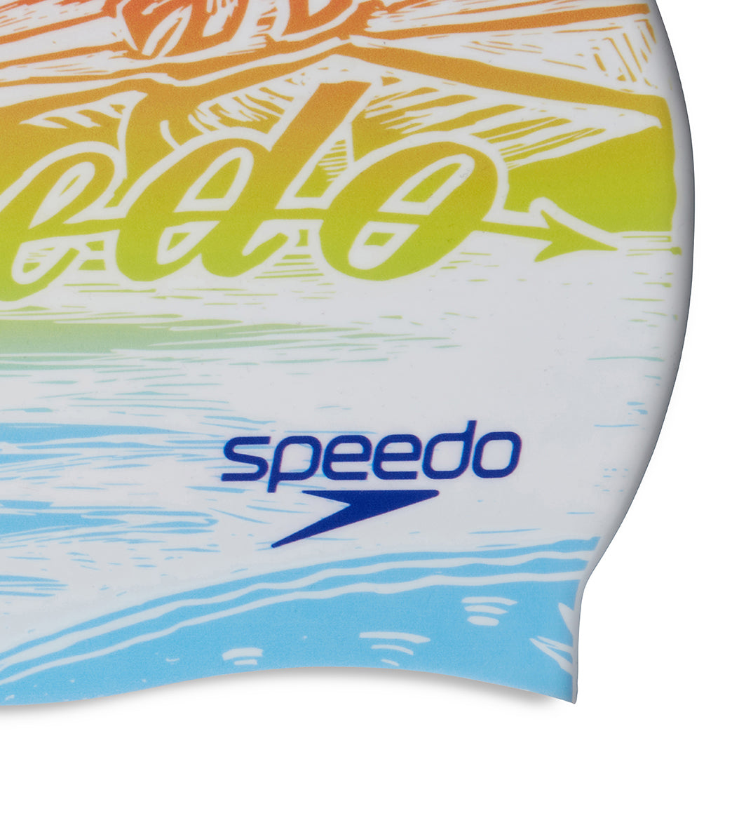 Speedo Printed Silicone Swim Cap、mySite、noshort