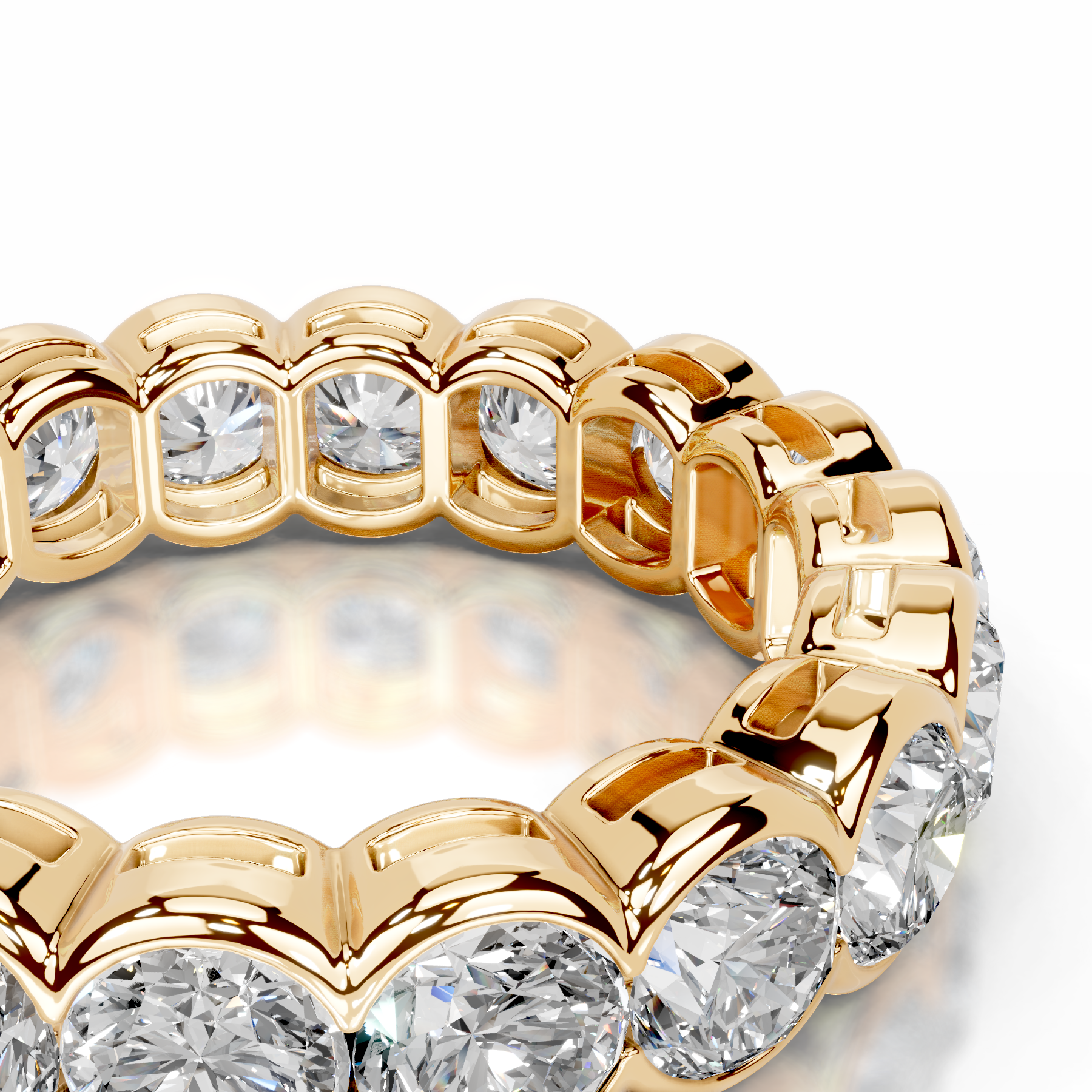 Velinda Lab Grown Diamond Wedding Ring (4 Carat) -18K Yellow Gold、mySite、hinf8tx79