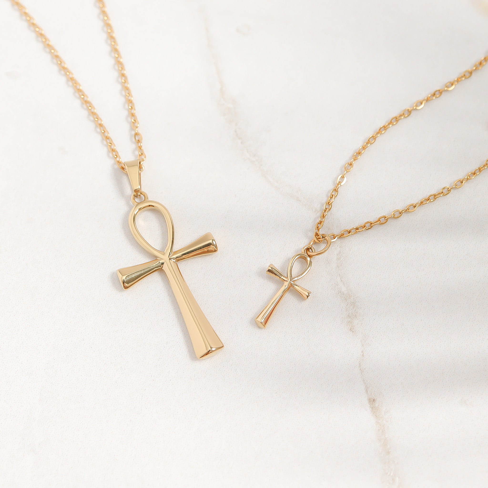 18K Gold PVD Stainless Steel Small Ankh Charm / PDL0257、mySite、dreamappss