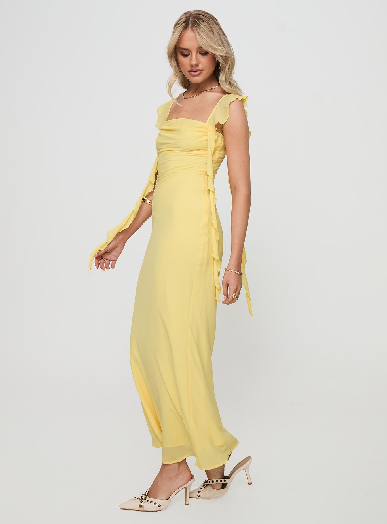 Lanai Maxi Dress Lemon、mySite、solidvoid