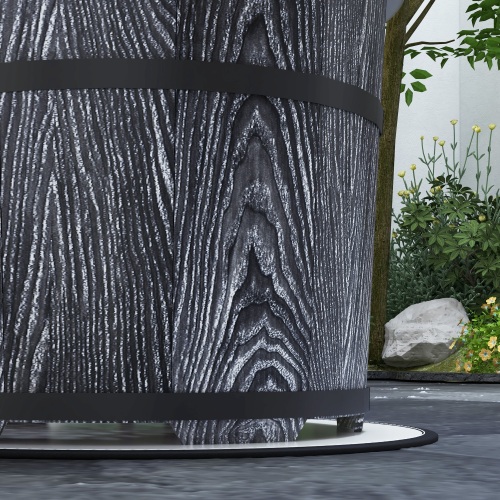 Outsunny Smokeless Fire Pit with Fireproof Mat, 20" Barrel Style Portable Wood Burning Firepit, Magnesium Oxide Low Smoke Camping Bonfire Stove for Backyard, Patio, Picnic, Black、、eastwooduniform