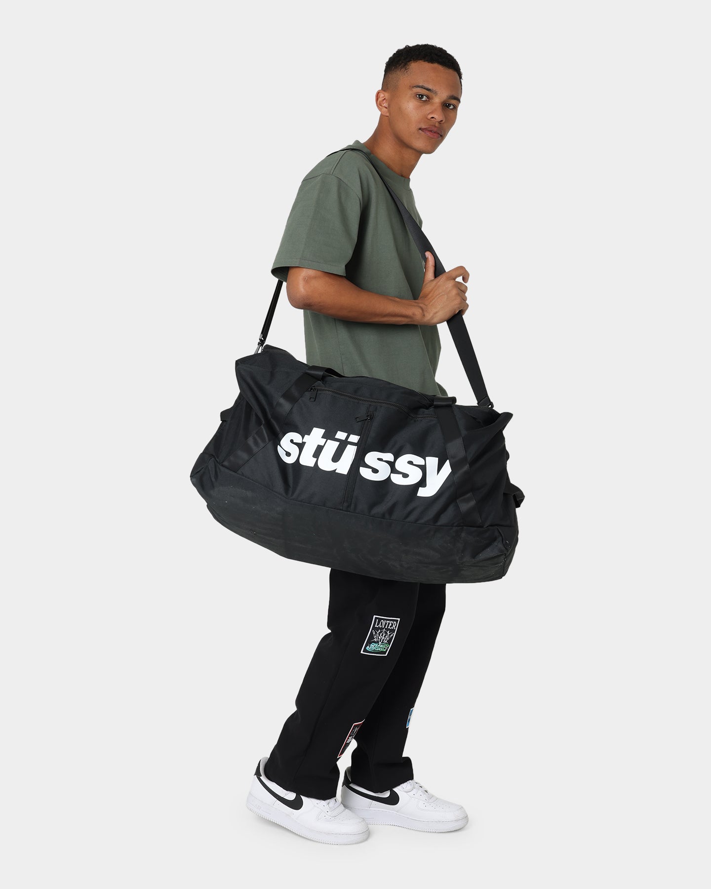 Stussy Italic Duffle Bag Black、mySite、zt4zffjzw