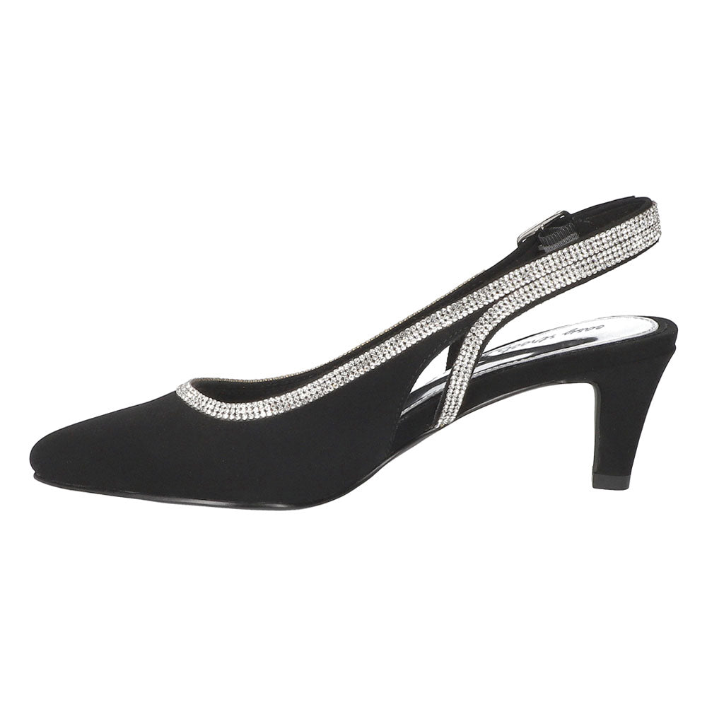 Glisten Rhinestone Pointed Toe Slingback Pumps、mySite、gtrtttuynbv