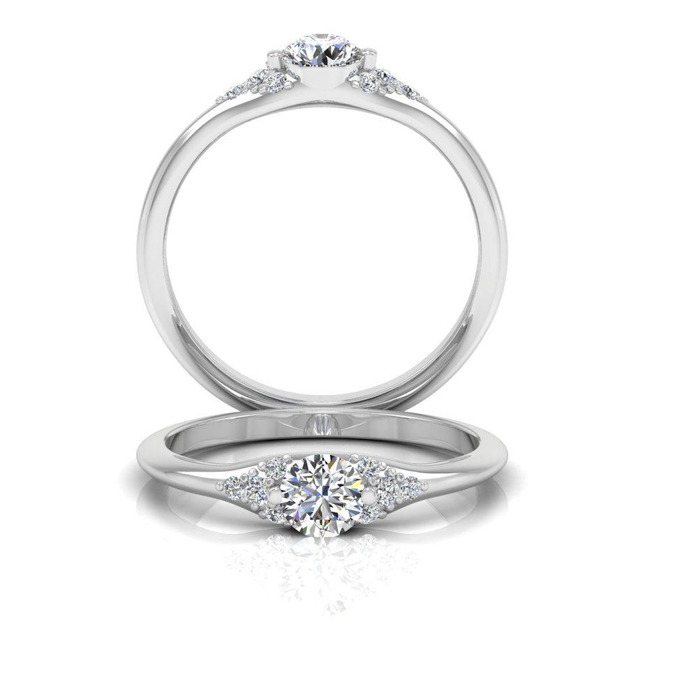 Round Moissanite Engagement Ring、mySite、hinf8tx79