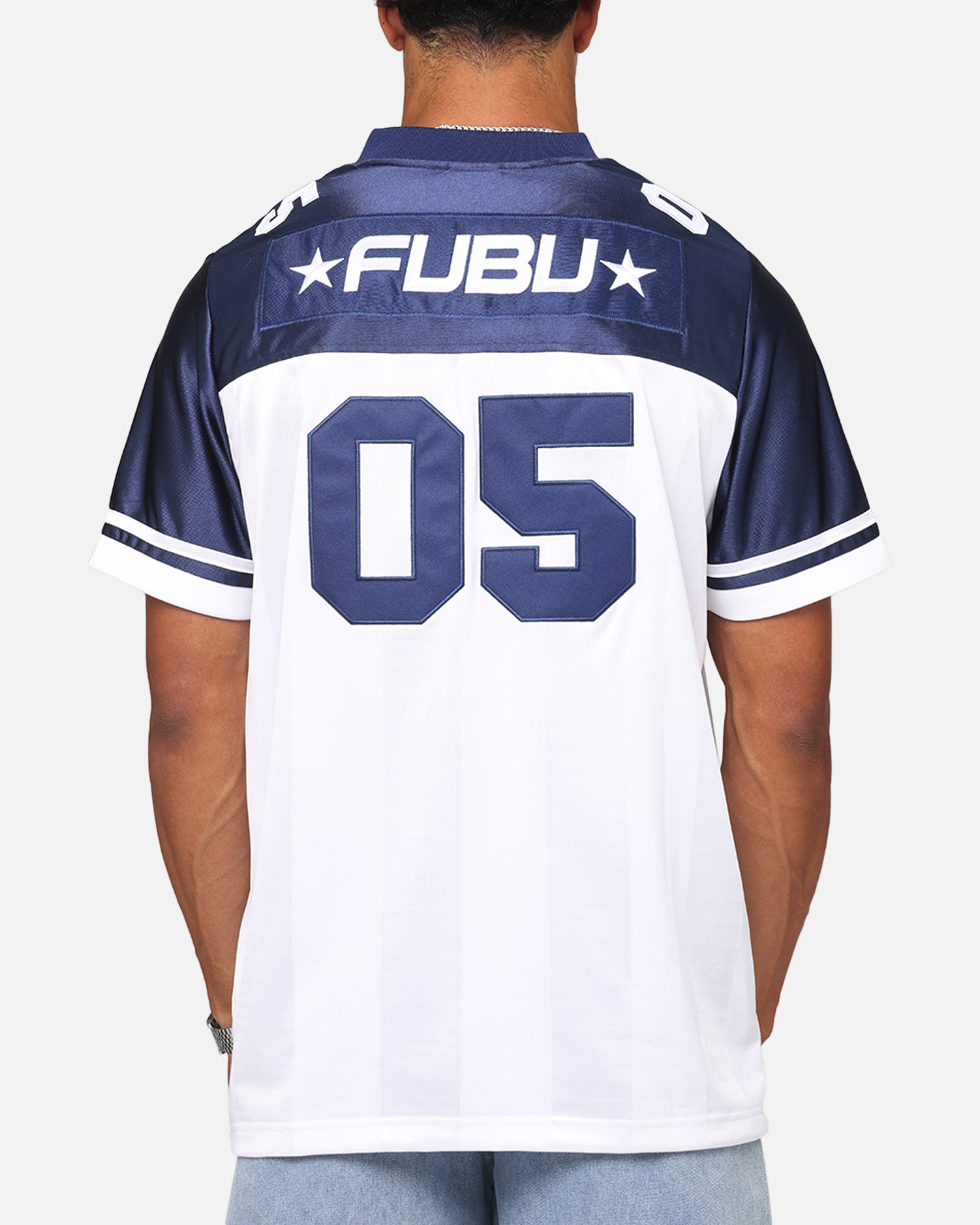 Fubu Football Jersey White/Navy、mySite、zt4zffjzw
