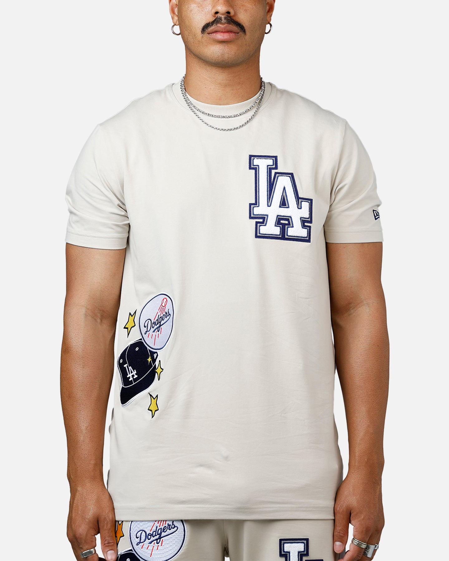 New Era Los Angeles Dodgers 'Logo Select' Summer T-Shirt Stone、mySite、zt4zffjzw