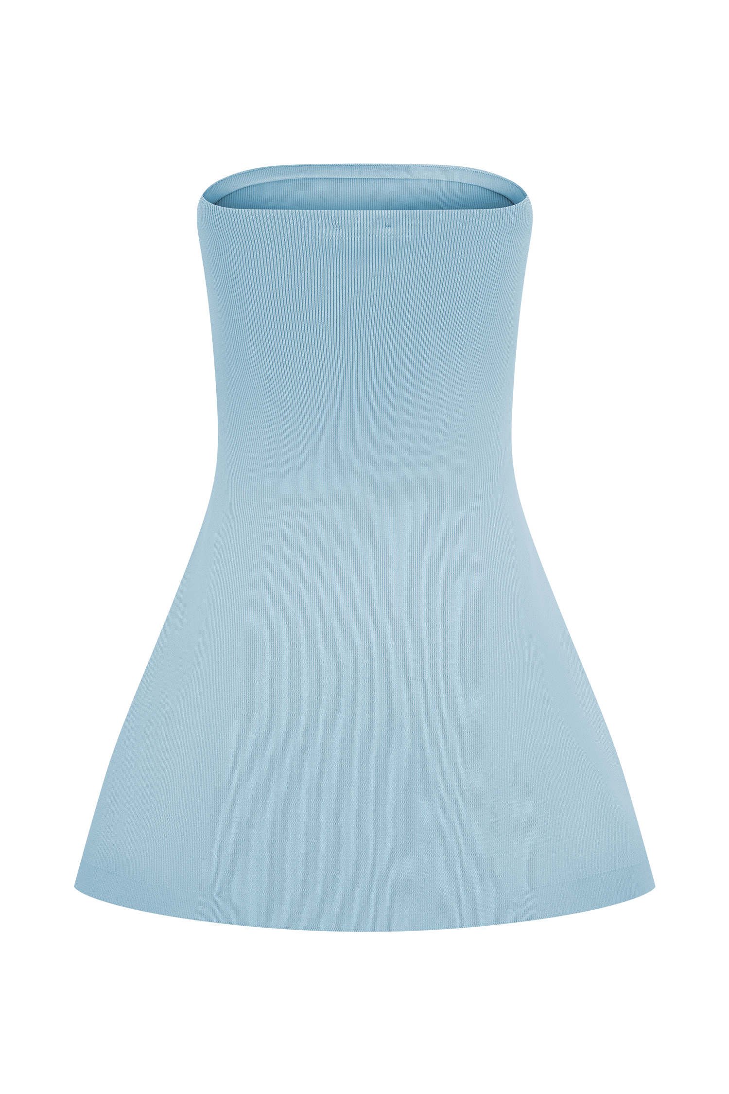 Anette Bandage Knit Strapless Top - Sky Blue、mySite、solidvoid