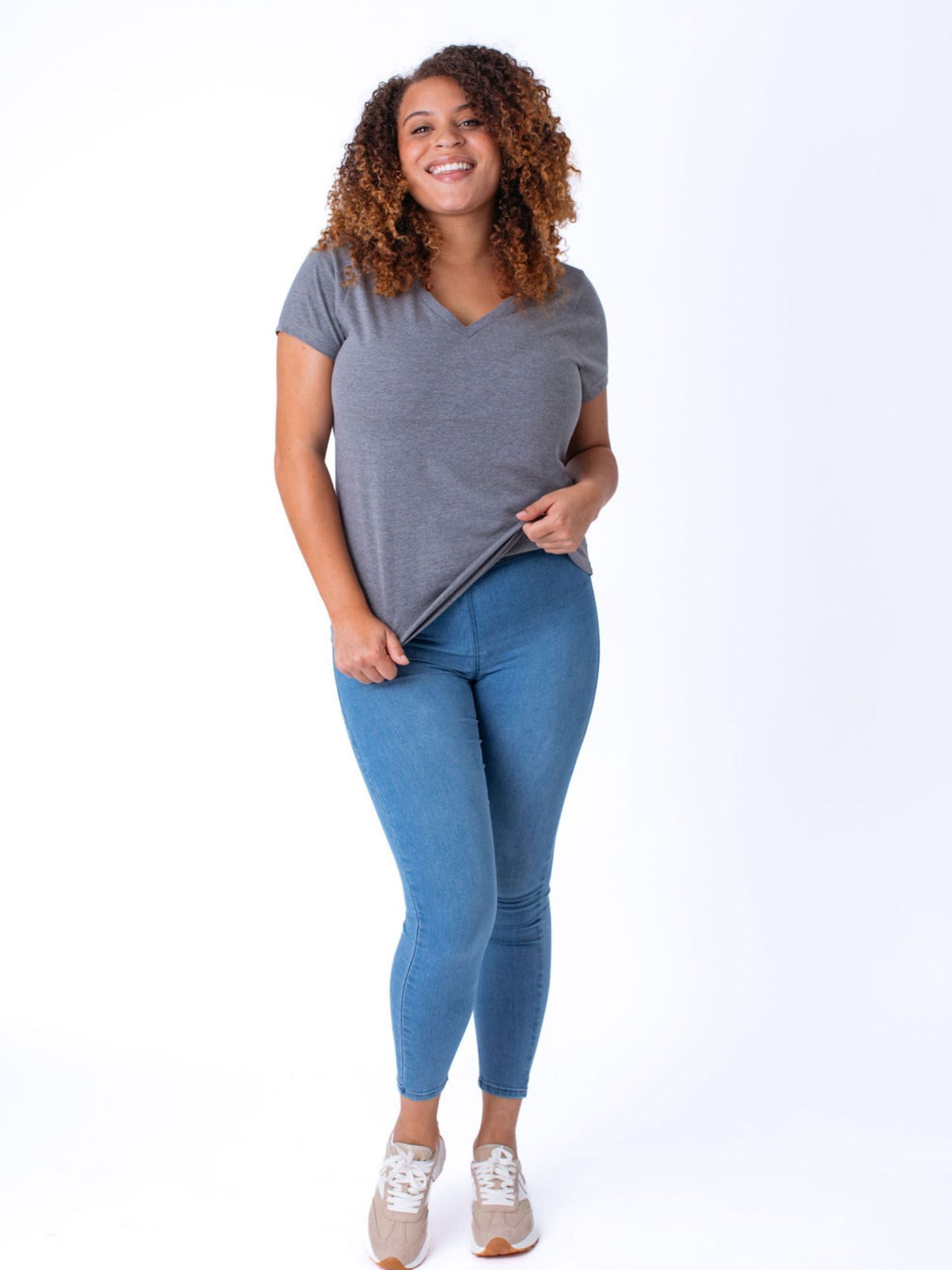  Women's Heather Grey V-Neck、mySite、ghnorth