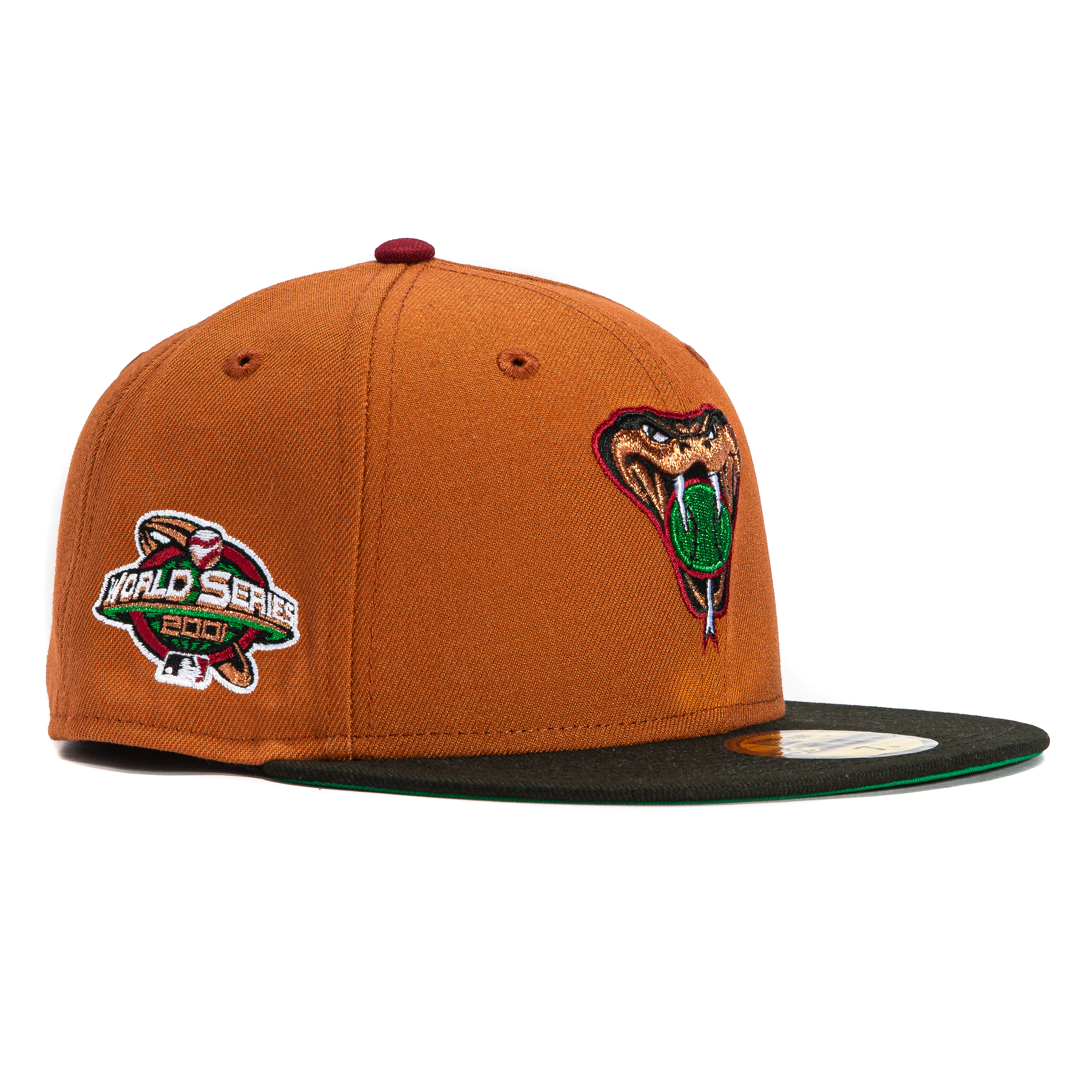 New Era 59Fifty Arizona Diamondbacks 2001 World Series Patch Snakehead Hat - Brown, Black、mySite、vikingsvslions