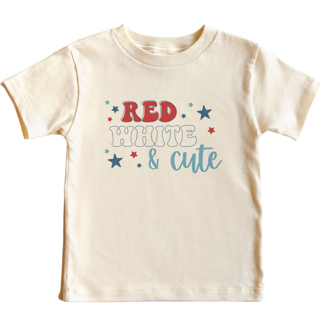  Red, White, & Cute Kids Graphic Tee | Natural、mySite、layawaytickets