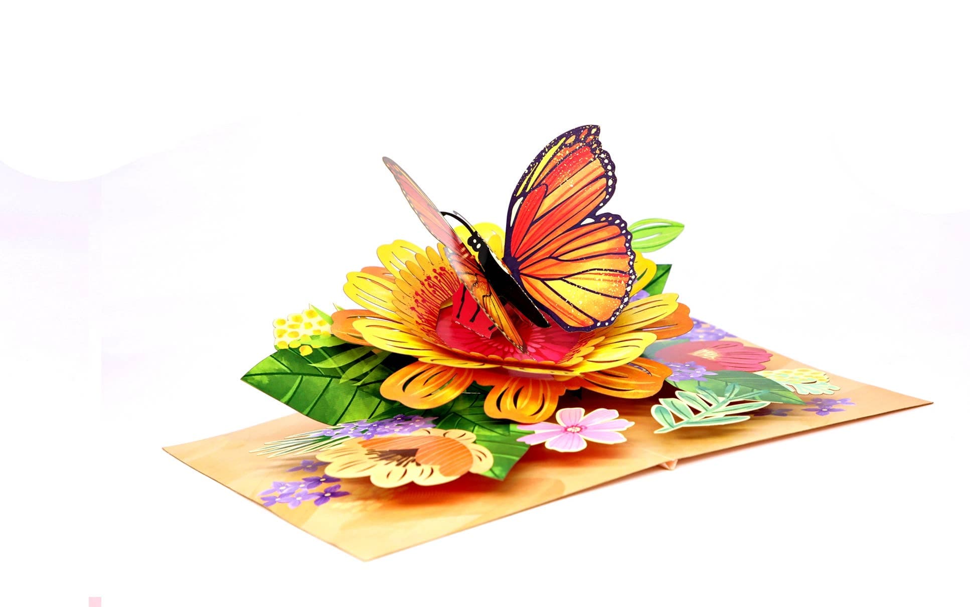 Monarch Butterfly 3D Pop Up Greeting Card、mySite、g9winljtr