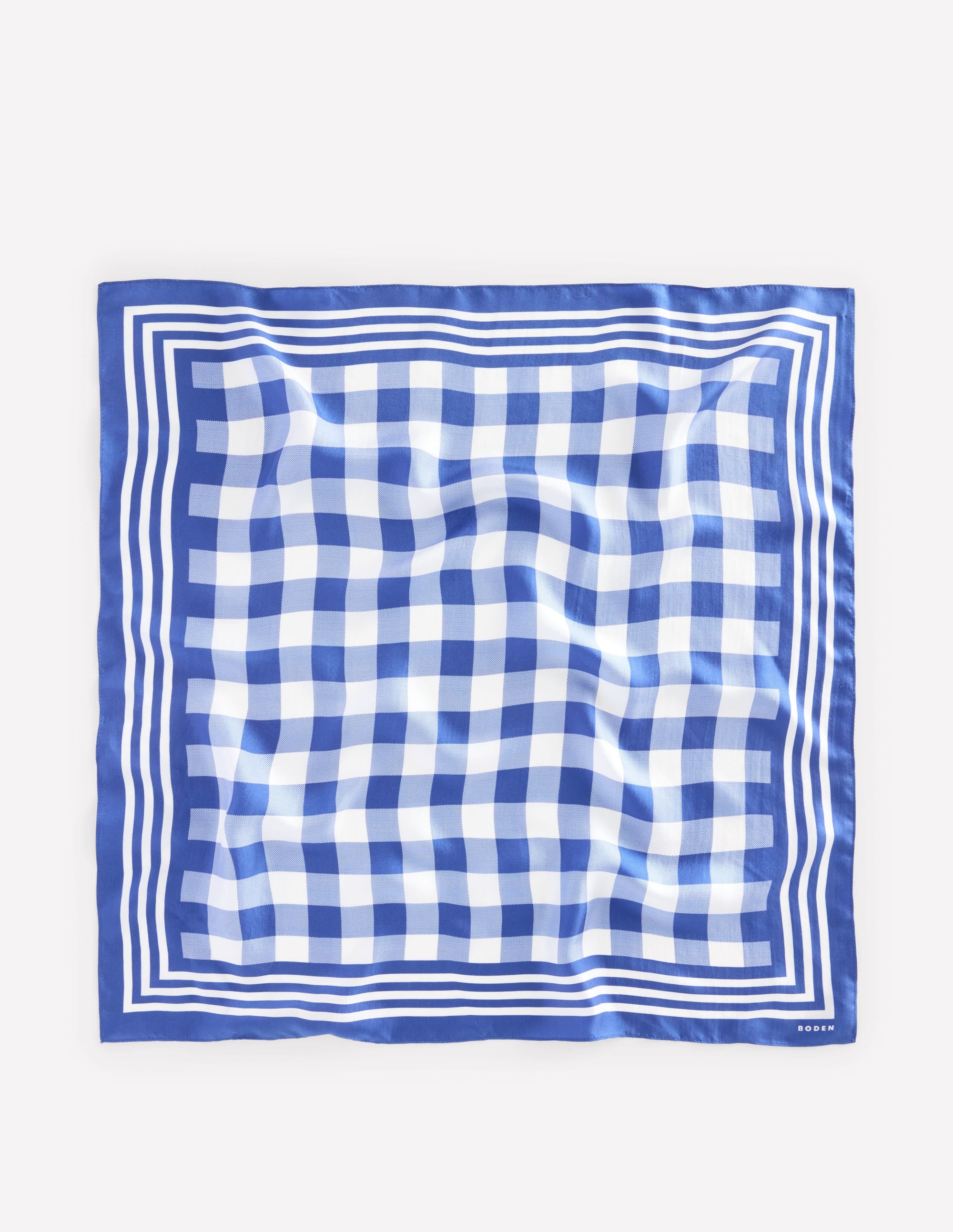  Silk Square Scarf-Bright Blue, Gingham、mySite、ashleygrahame