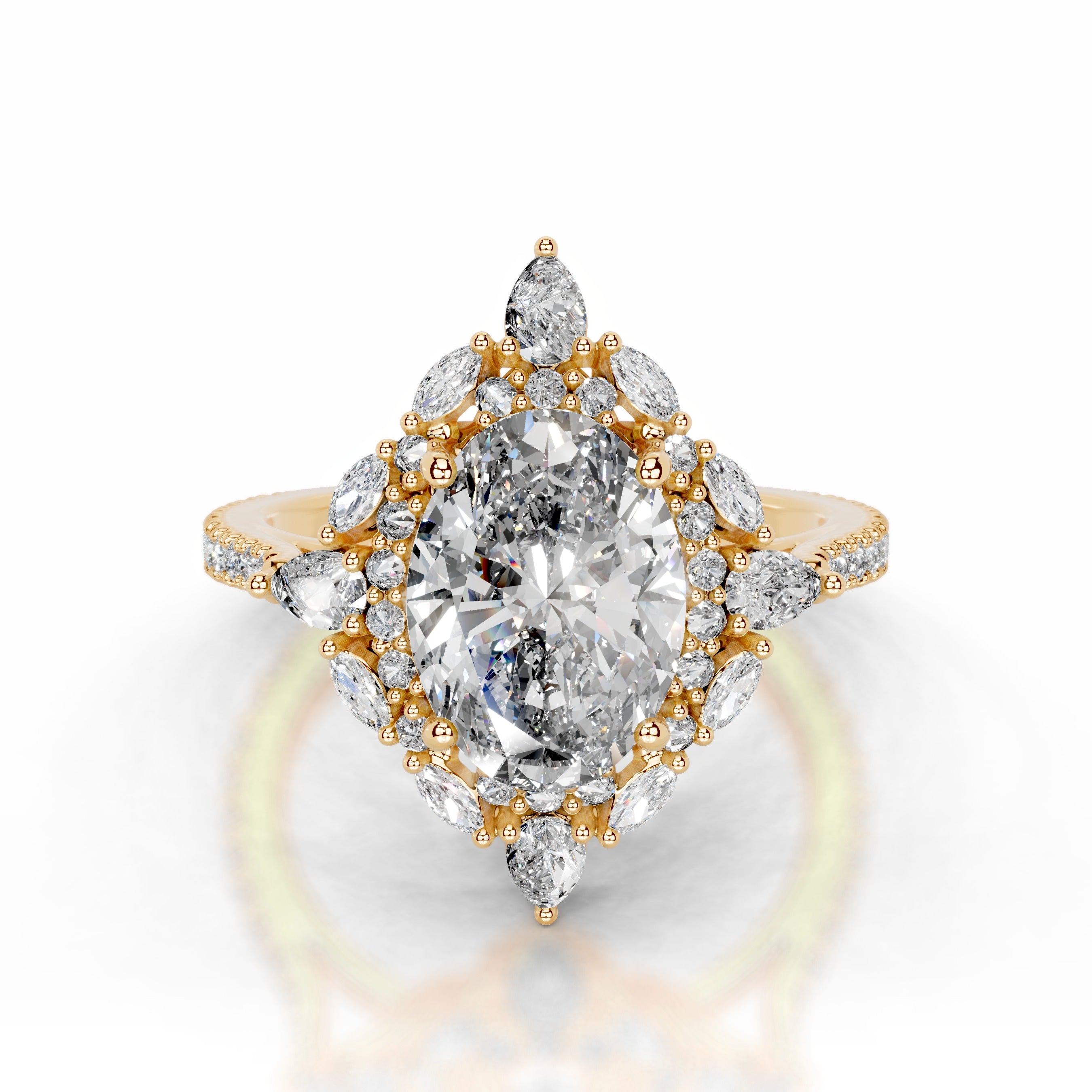 Augustina Lab Grown Diamond Ring - 18K Yellow Gold、mySite、hinf8tx79