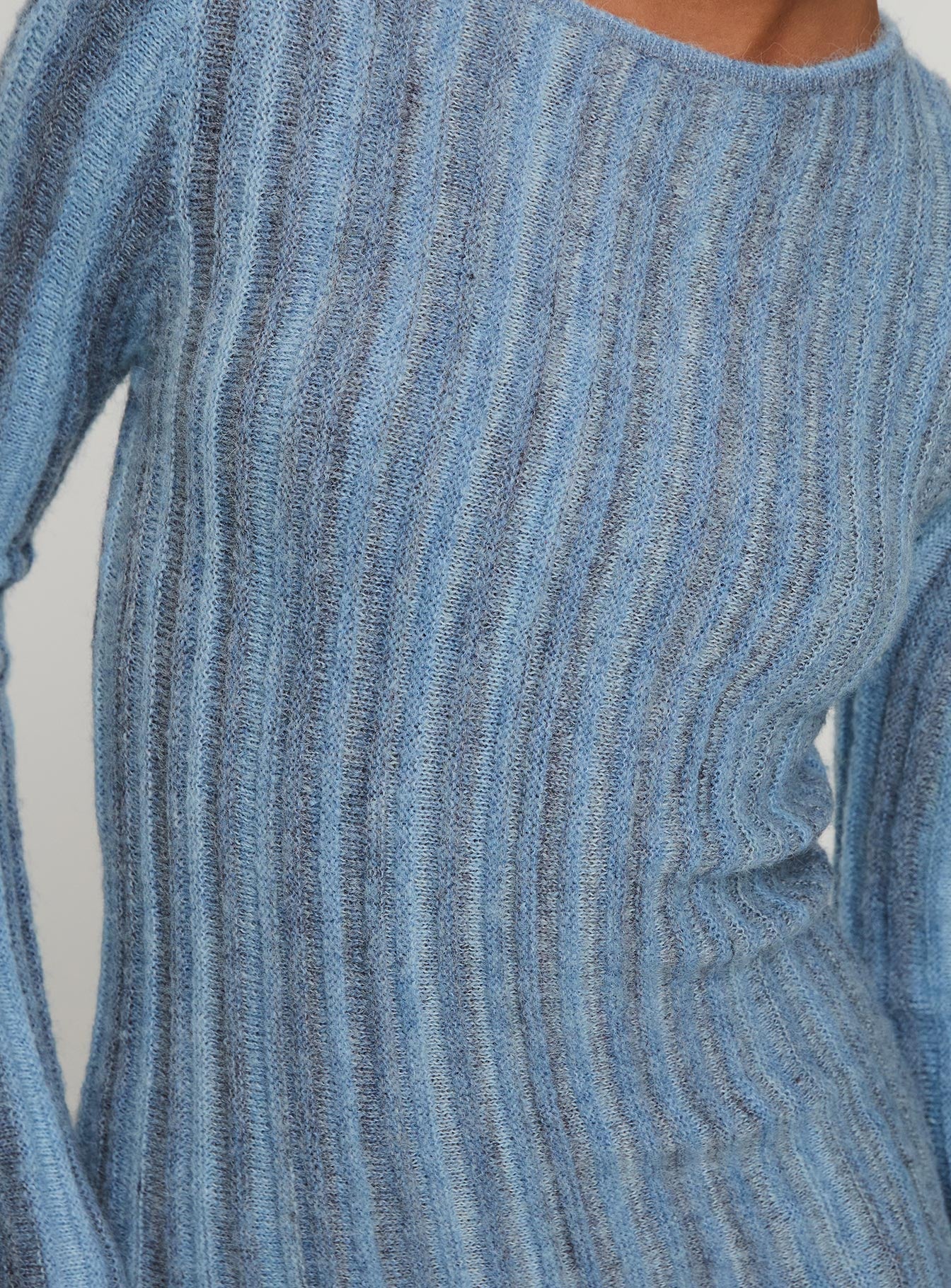 Postcodes Long Sleeve Mini Dress Blue、mySite、solidvoid