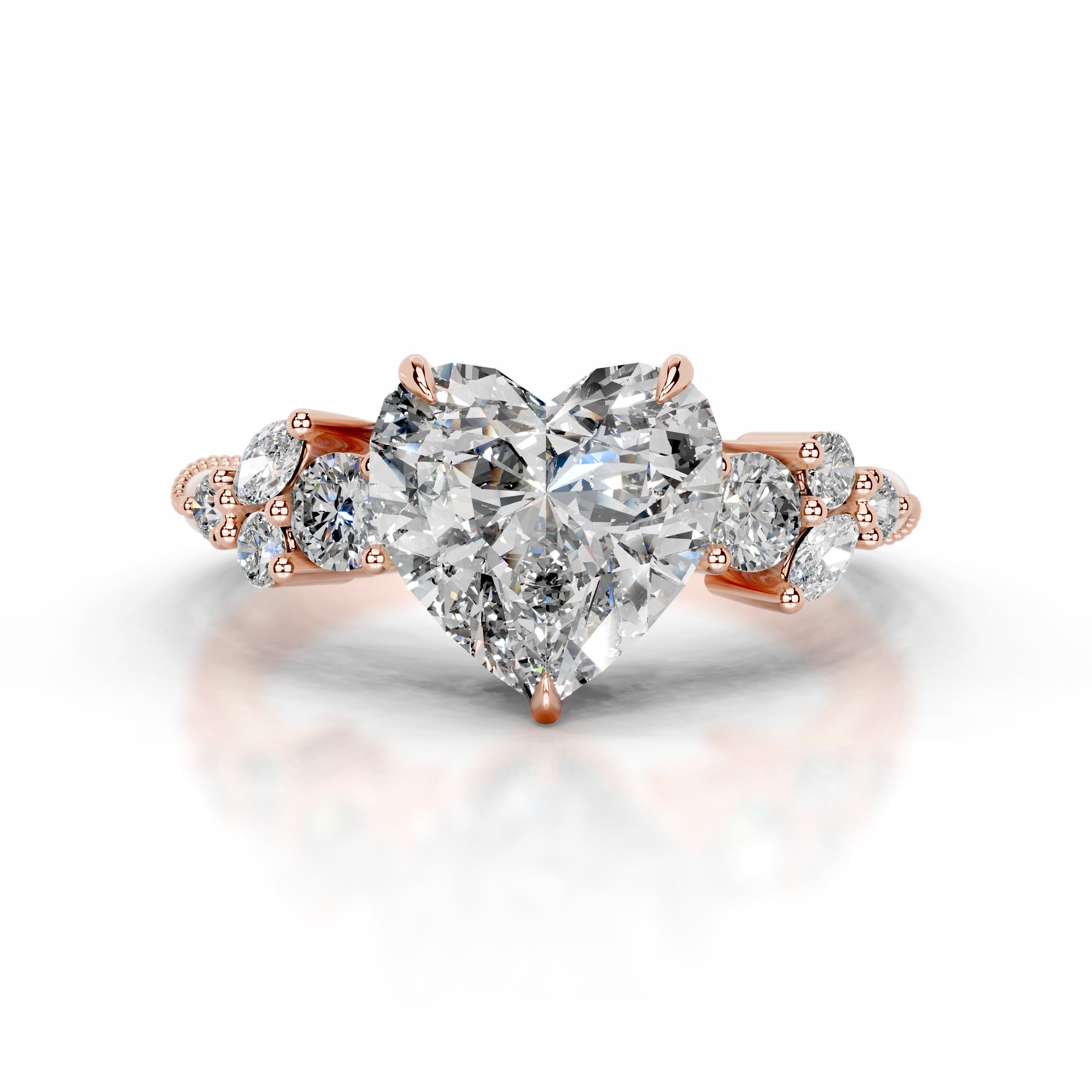 Belita Diamond Engagement Ring - 14K Rose Gold、mySite、hinf8tx79