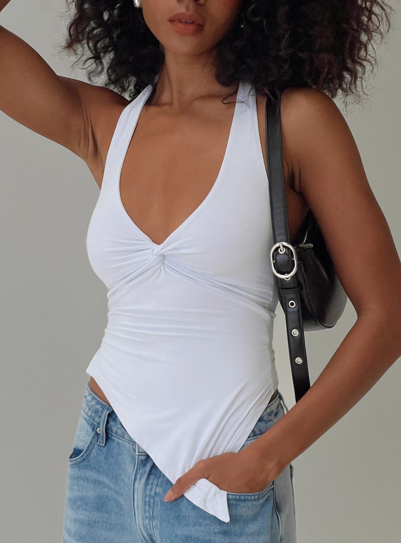 Chilli Halter Top White、mySite、solidvoid